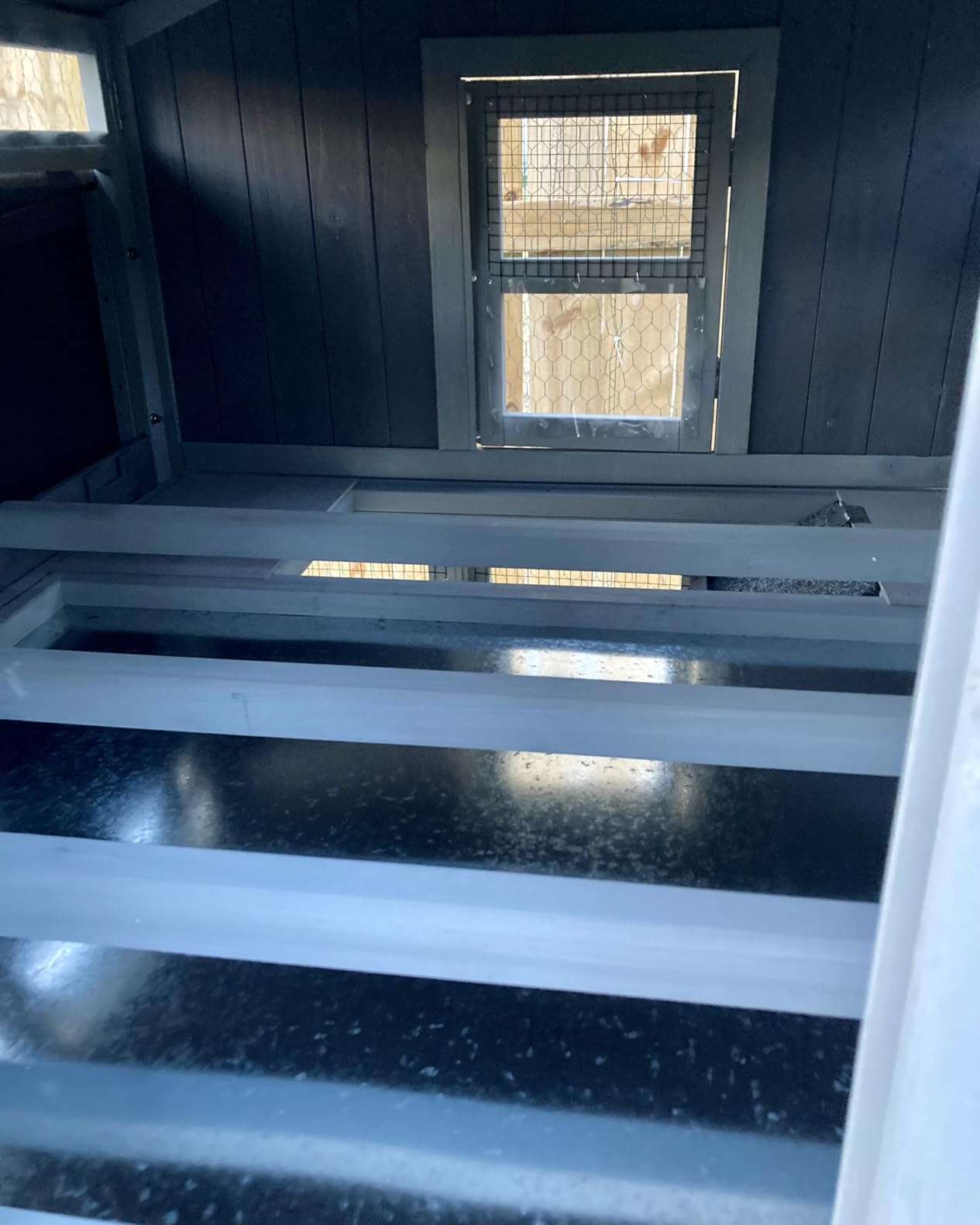 GUTINNEEN Large Chicken Coop with Durable Wheels for 8-10 Chickens, 68.1