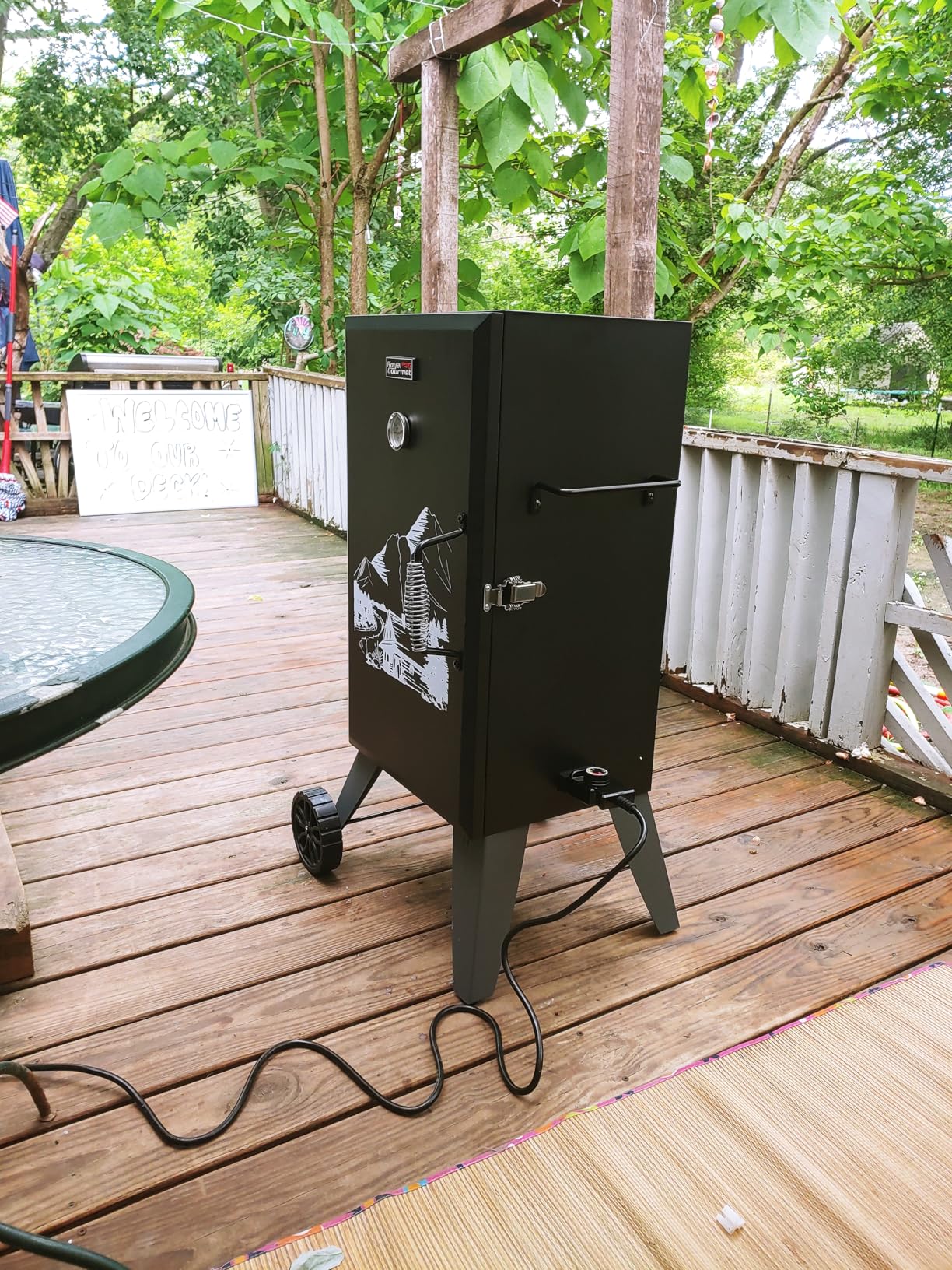 Royal Gourmet SE2805 28-Inch Analog Electric Smoker with 3 Cooking Grates, 454 Sq. In. Cooking Area for Outdoor Backyard BBQ, Black customer photo 1