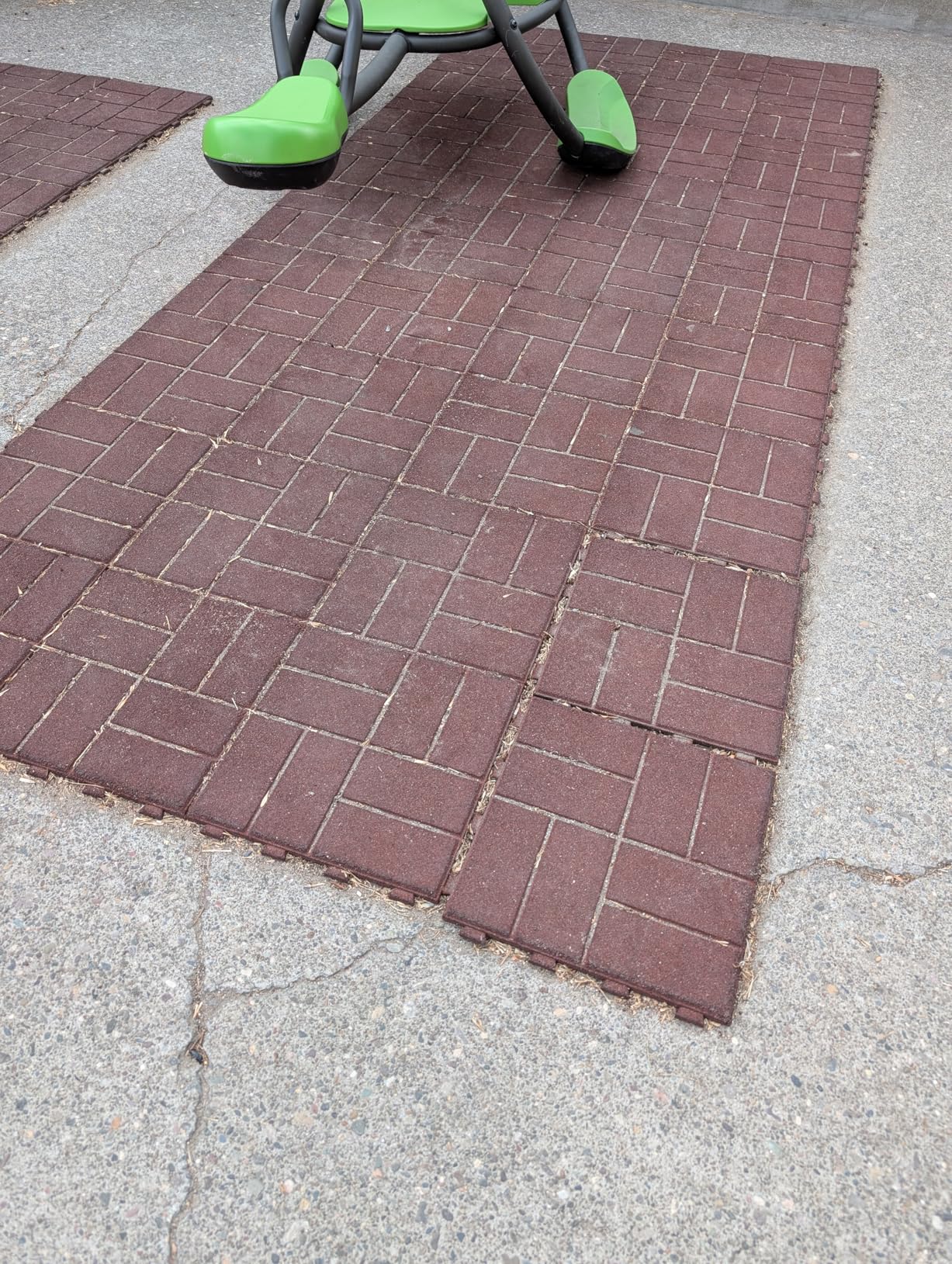 Playsafer Brick Rubber Interlocking Tiles | 16 X 16 | Easy Install for Indoor and Outdoor Use (Brown, 20 Tiles) customer photo 1