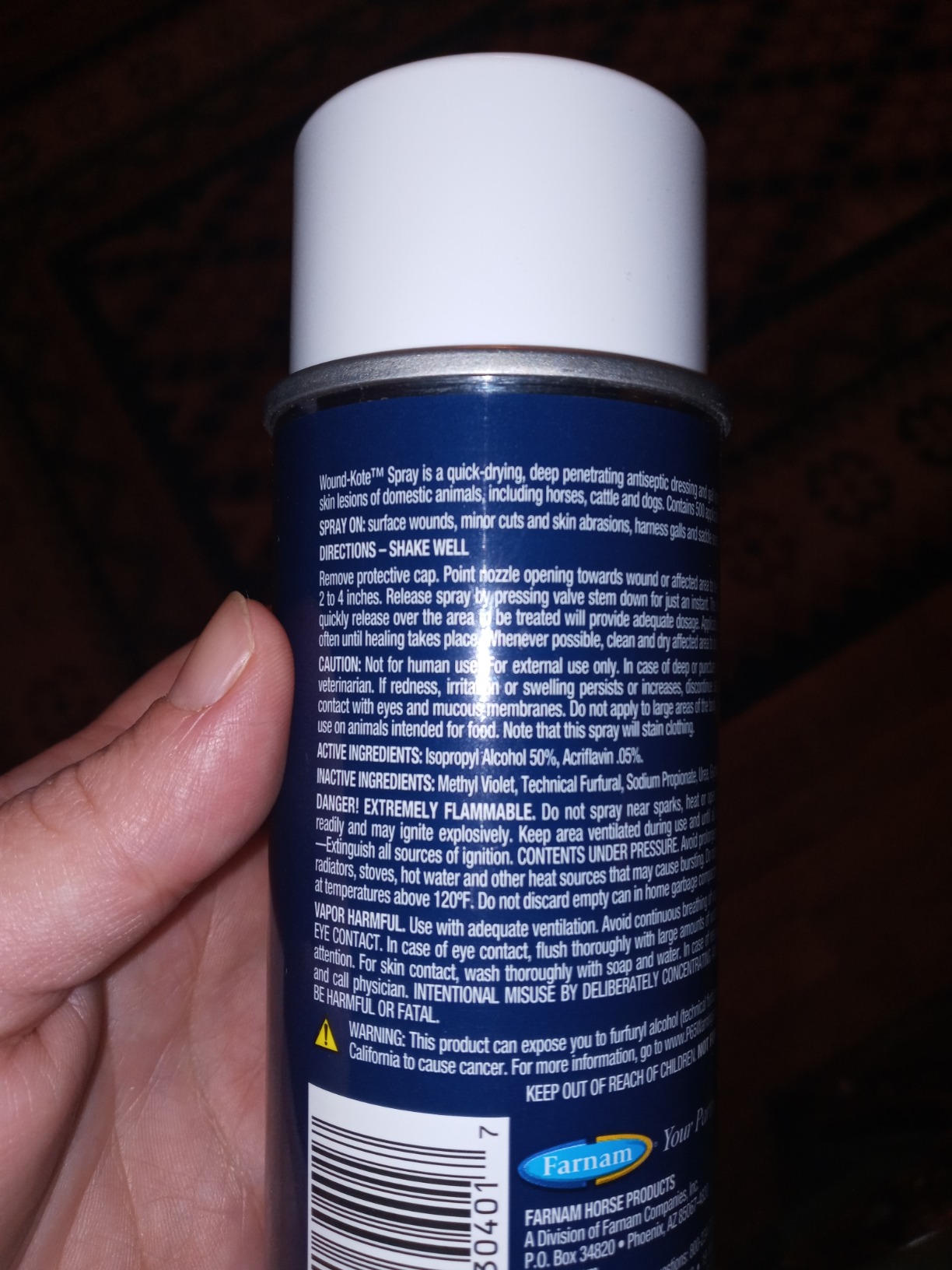 Farnam Wound-Kote Blue Lotion Spray Horse Wound Care, Antiseptic Spray for Dogs and Horses, 7 Oz. customer photo 2