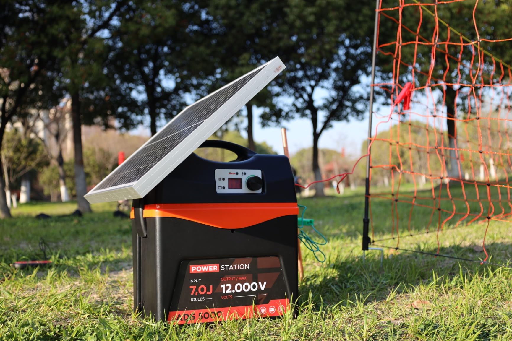 Solar Electric Fence Charger - 9 Joule Fence Energizer 25W Solar Panel Fence Energizer 12V Battery 120Miles Range Electric Fence Energizer Ideal for Livestock, Poultry, Large Animals customer photo 1