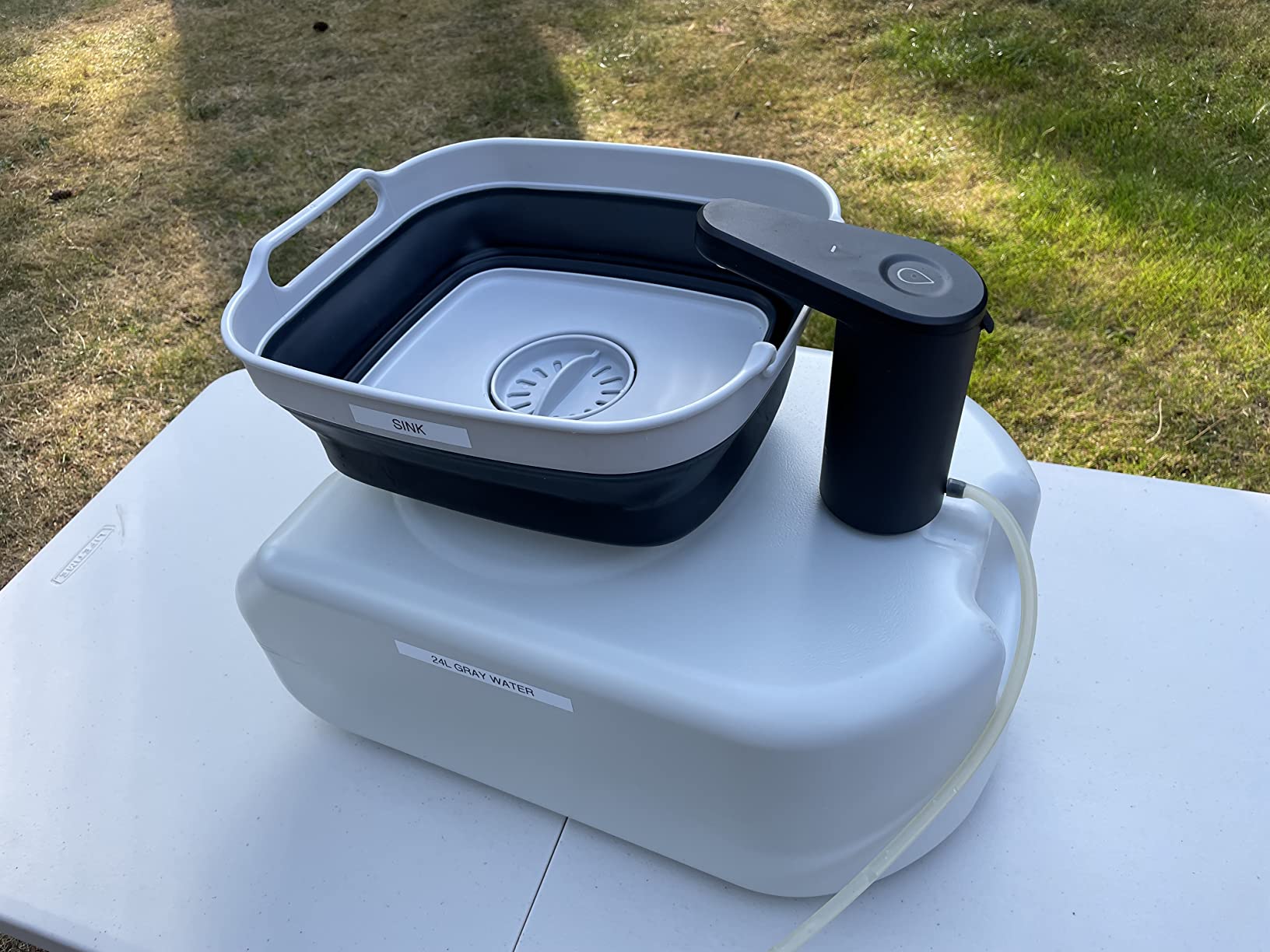 SereneLife 75L RV Portable Water Tank with Wheels and Level Gauge | Large Rolling Wheels, Rotating Drain Spout and Multiple Fill Ports customer photo 1