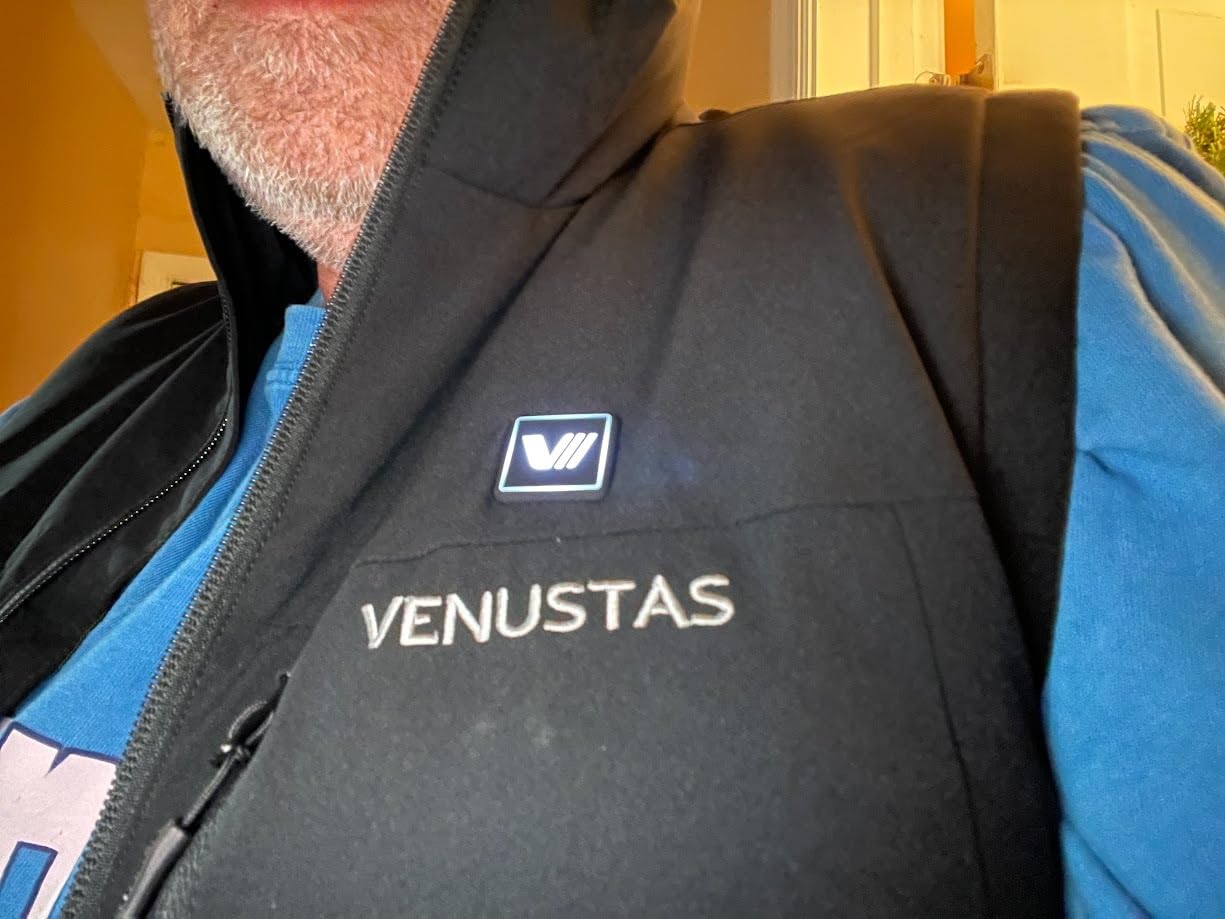 Venustas Men's Heated Softshell Vest with Battery, Water-Resistant Windproof Lightweight Heated Vest for Hiking Golf customer photo 2