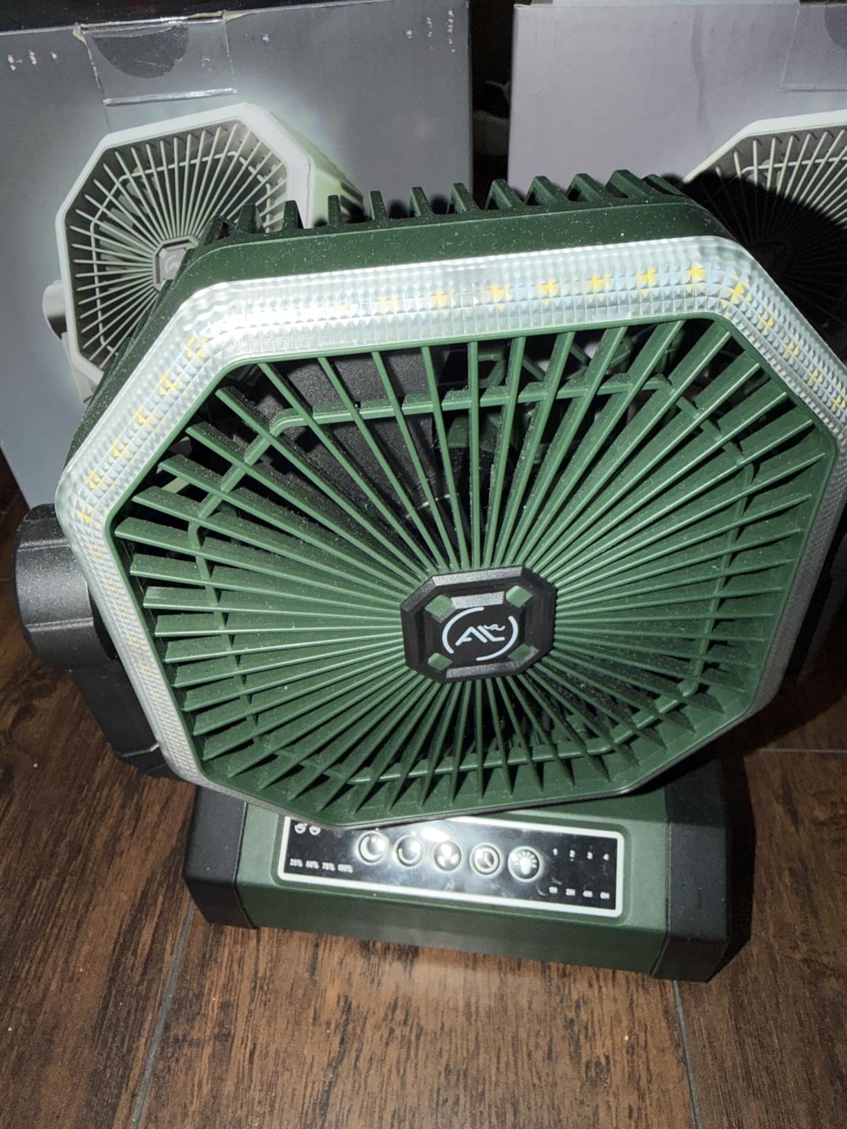 Allsion Camping Fan - 24000mAh Portable Fan, Rechargeable Fan with Light & Remote, Battery Powered Fan 4 Speed Strong Airflow, Desk/Camping/Outdoor/Gym Fan for Office Travel Treadmill Camping Gear customer photo 1