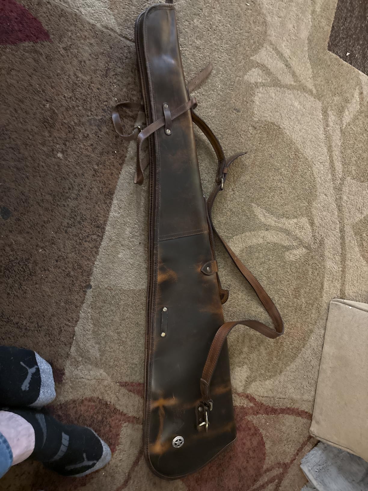 43-Inch Leather Rifle Scabbard - Durable, Secure Storage for Rifles, Shotguns, and Firearms - Protective Case for Hunting & Outdoor Gear customer photo 2