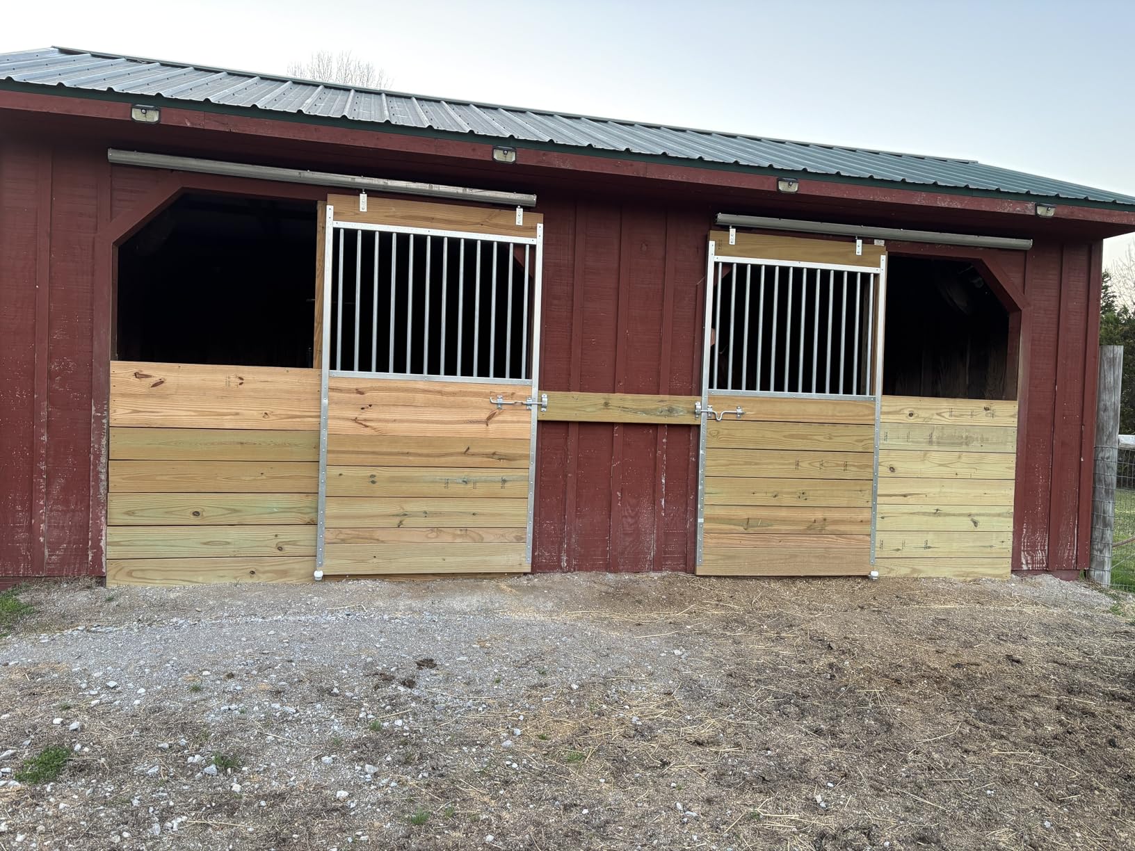 Galvanized Horse Stall Door with Sliding Track and Secure Hardware for Horses customer photo 1