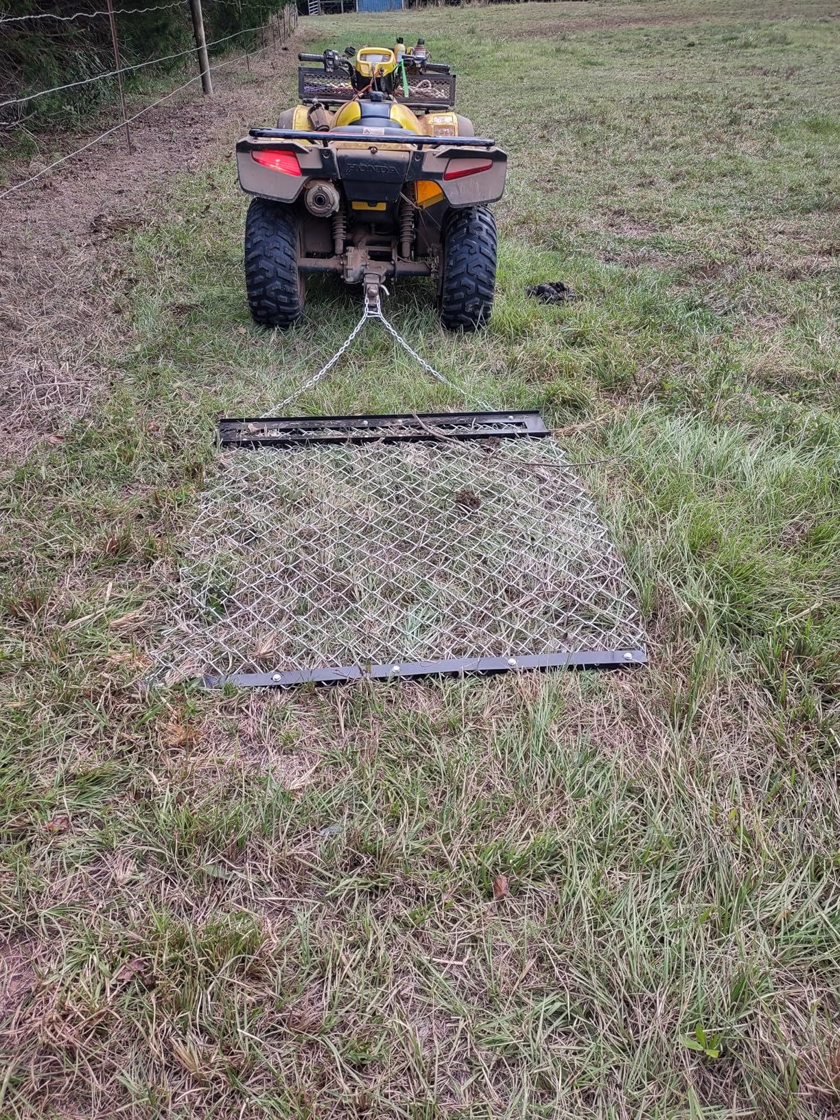 4'x5' Pre-Assembled Drag Harrow for ATV/UTV - Heavy Duty Rust-Resistant Mesh Harrow for Gravel Driveway, Lawn, Field & Soil Leveling - Steel Tow Behind Ground Leveler (Patent Pending) customer photo 1