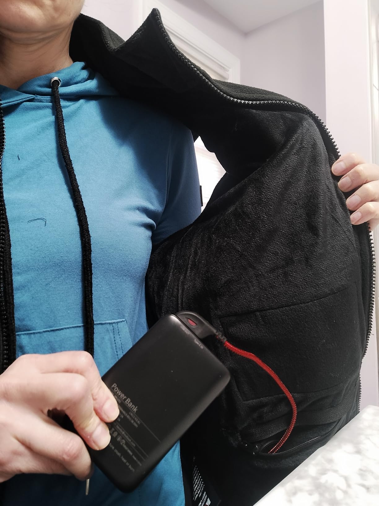 KOVNLO Heated Vest for Men with Battery Pack Included, Soft Fleece Smart Electric Lightweight Heated Jacket customer photo 2