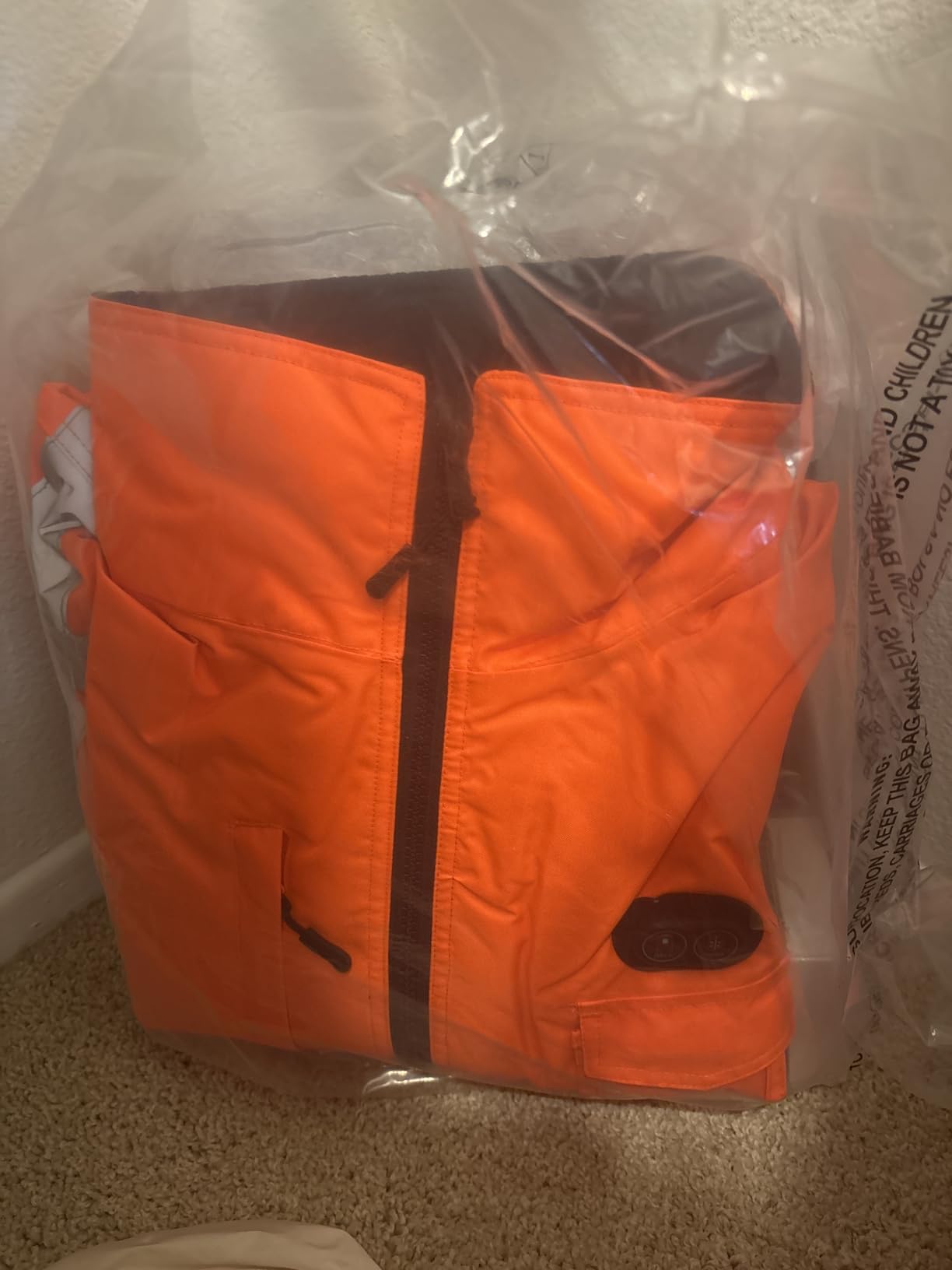 Safety Heated Jacket with Large Battery Rechargeable, Class 3 High Visibility Waterproof Work Construction Coat customer photo 1