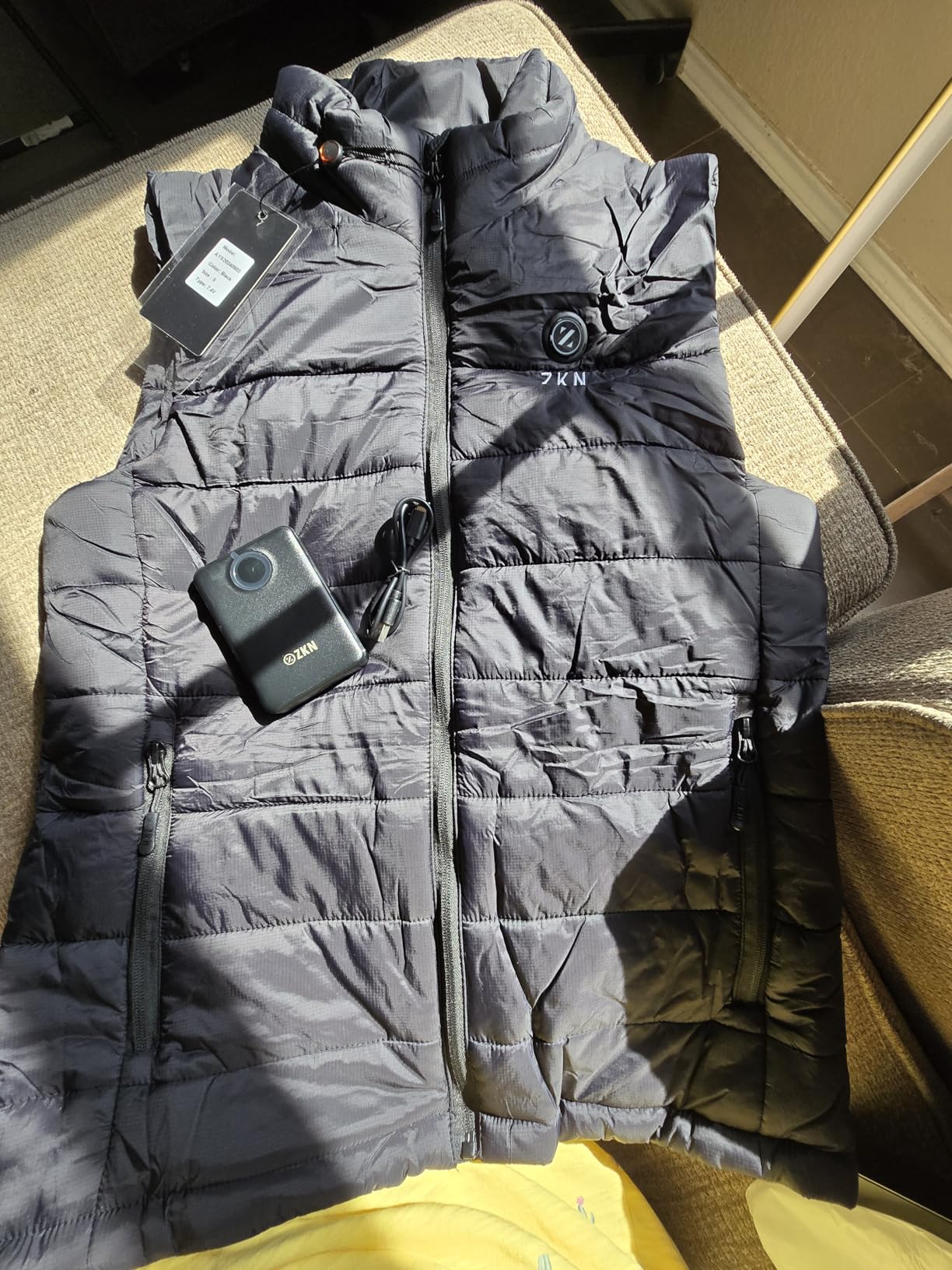 ZKN Heated Vest for Men with 14400mAh Battery Pack, 3 Heating Levels Men's Heated Vest, Lightweight Heated Jackets for Winter customer photo 2