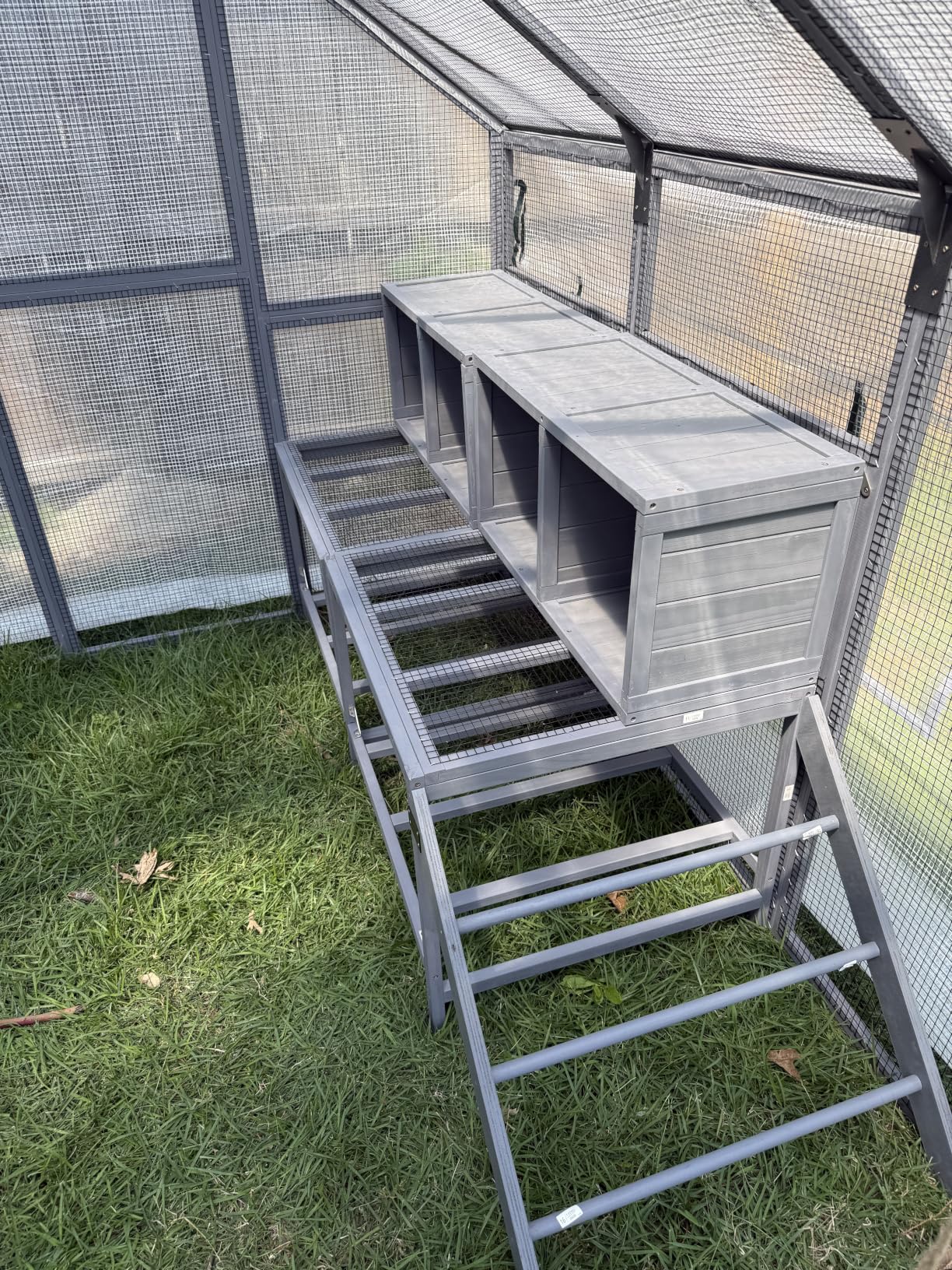COZIWOW Chicken Coop with Full Waterproof Cover, 9' Extra Large Wooden Chicken House for 10-15 Chickens, 4 Nesting Boxes, Roosting Bars, Outdoor Walk-in Poultry Run customer photo 1