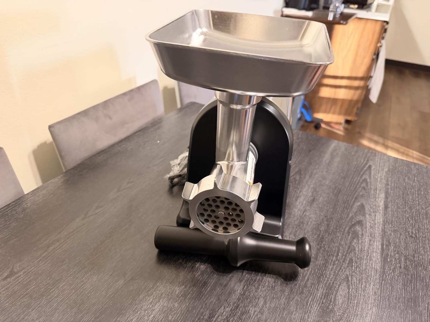 AAOBOSI Heavy Duty Stainless Steel Meat Grinder | 3000W Max | 3 Plates | 3 Sausage Stuffers | Stainless Steel Blade | Kubbe Maker | One-Button Control customer photo 2
