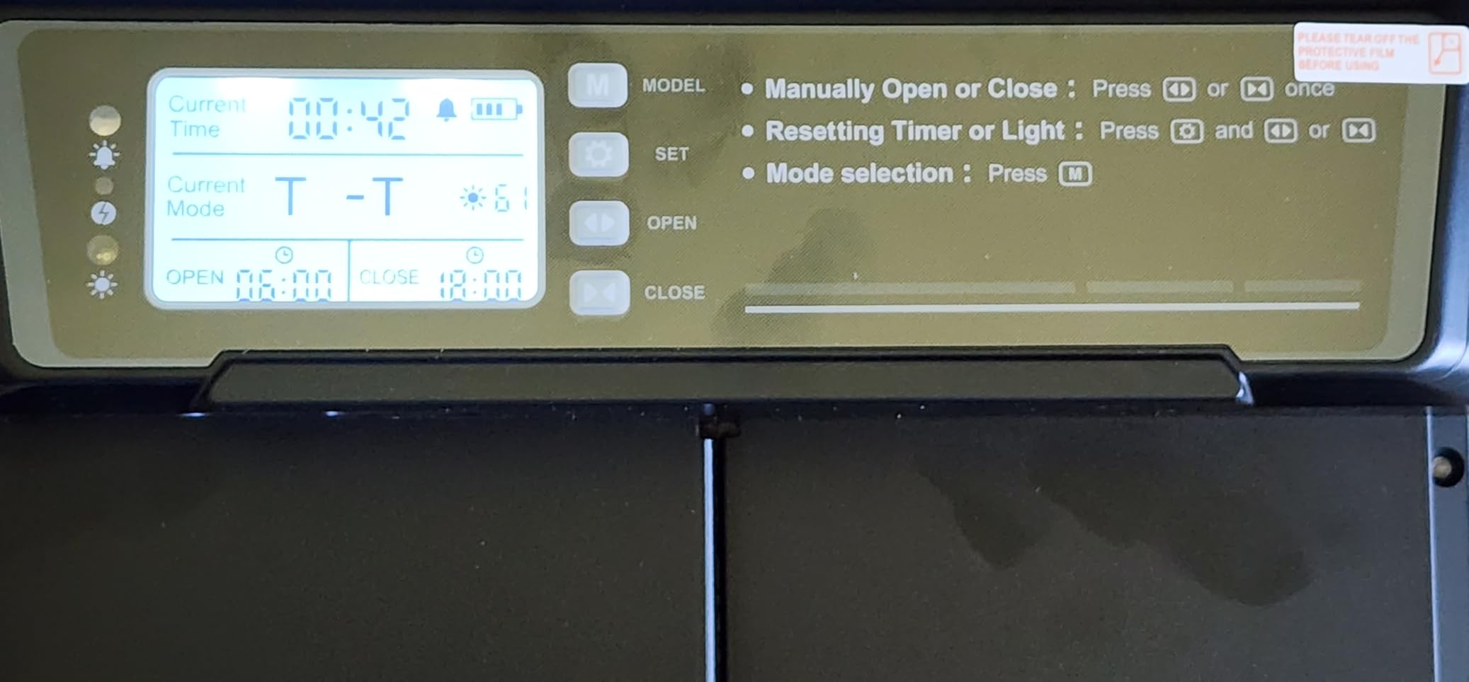 Large Size Automatic Chicken Coop Door Solar Powered - Timer/Light Sensor | Solar Chicken Coop Door Anti-Pinch, Aluminum Alloy Chicken Door | 20M Remote Control | Higher Battery Capacity customer photo 2