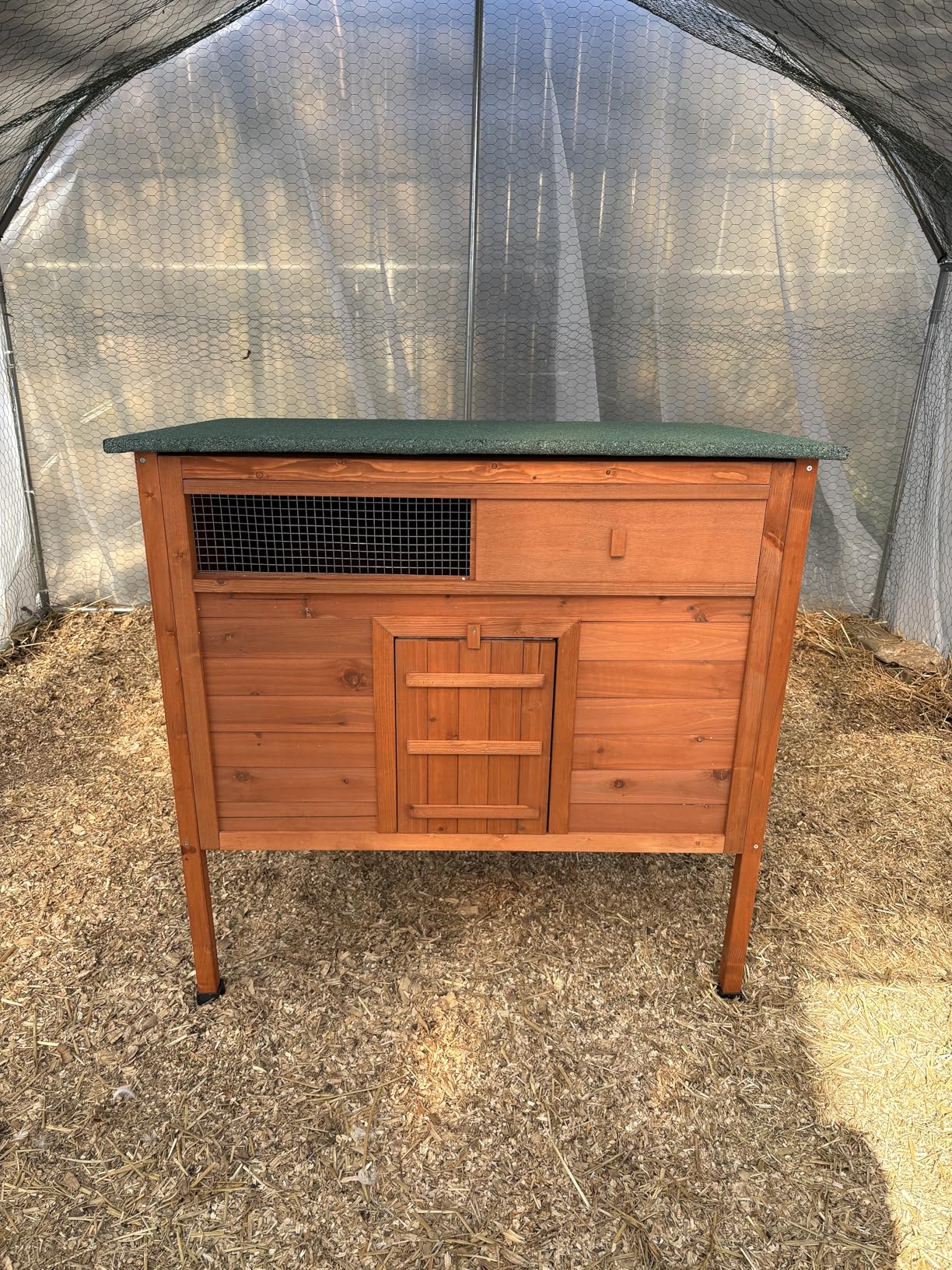 Insulated Duck Coop Warm Duck House for Outside with Larger Windows | Chicken Coop for Chicken Run with Elevated Legs, 2 Perches, 2 in 1 Ramp, Openable Roof customer photo 2