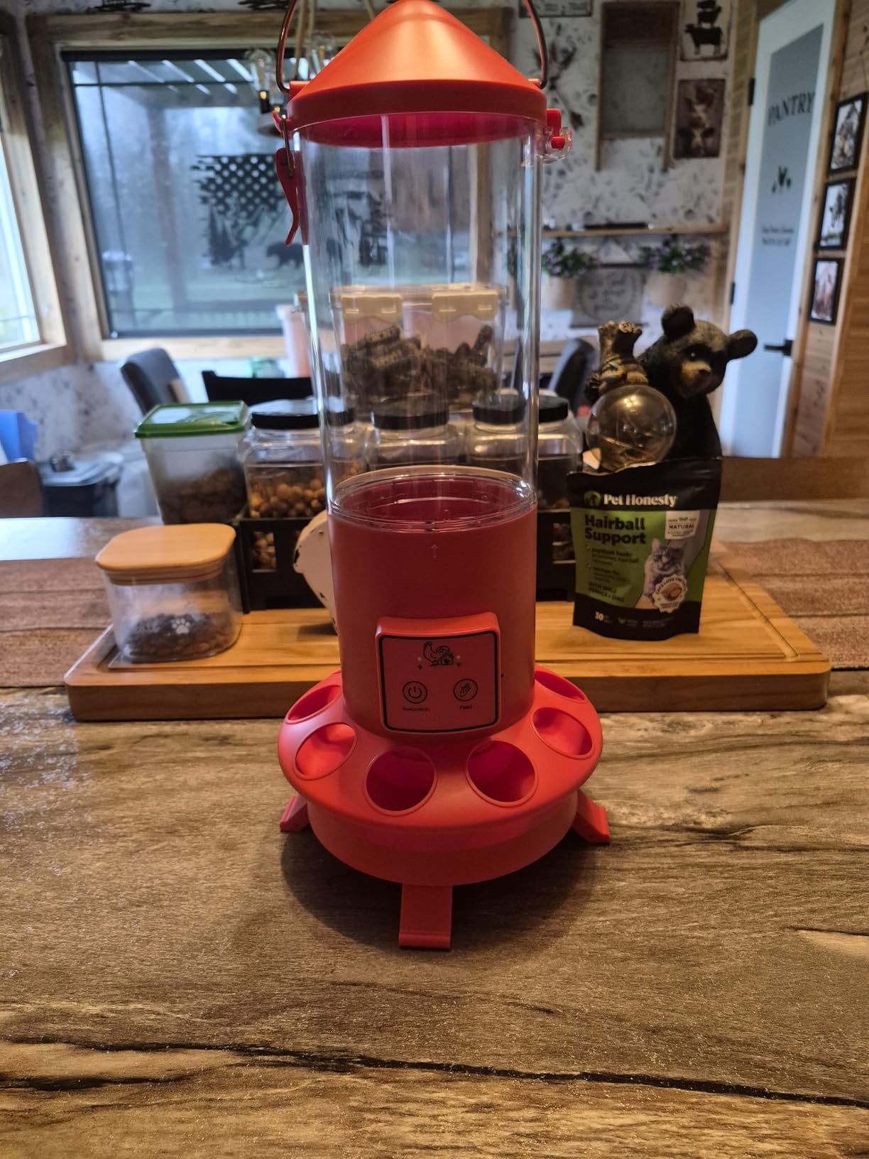 Automatic Chicken Feeder, Smart Chicken Coop Accessories, APP Smart Remote Control Chicken Feeders No Waste, Preset Feeder Schedule, 9 Chicken Feeder Port, Professional Poultry Feeding Equipment customer photo 2