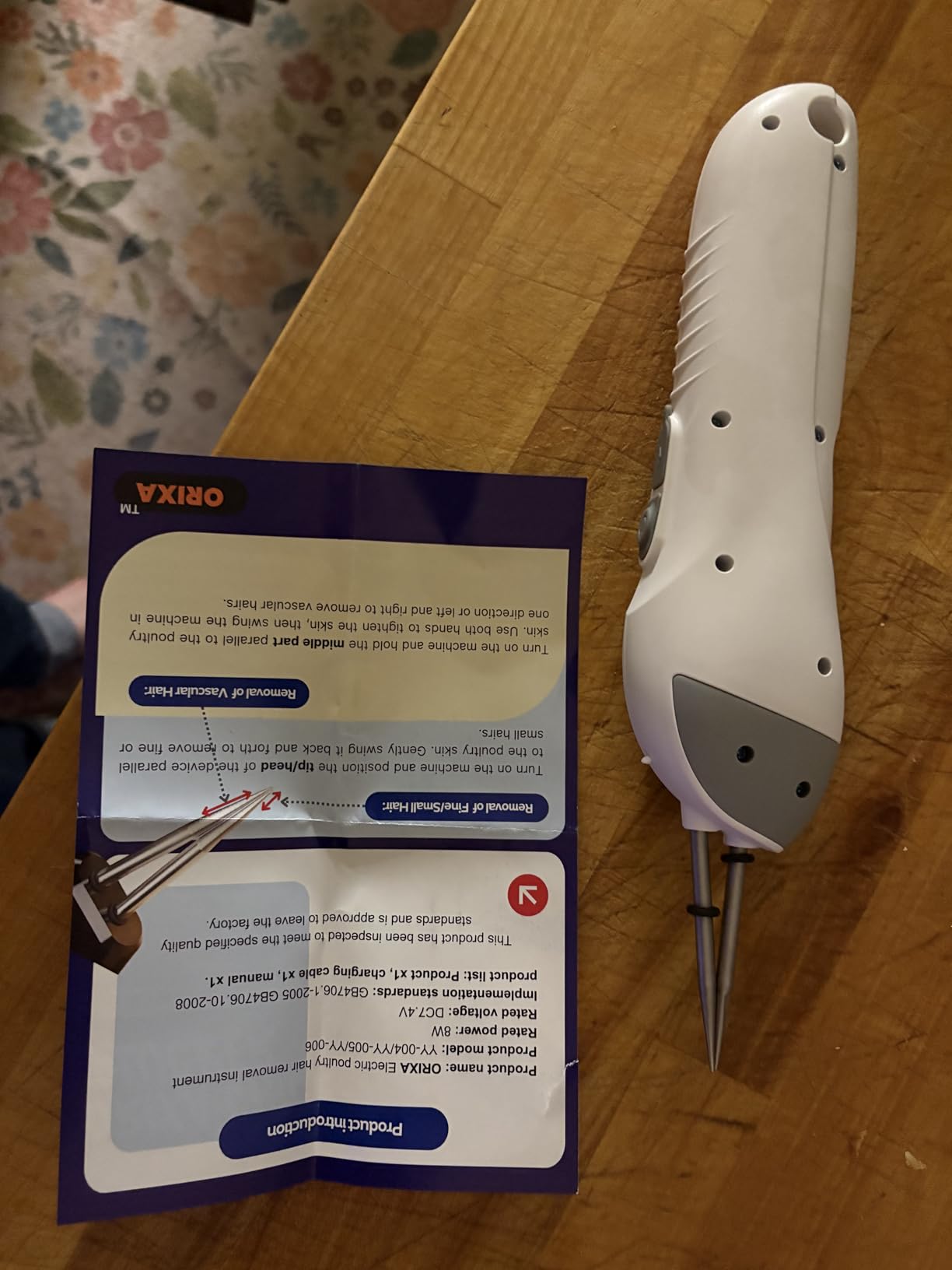 ORIXA Dual-Motor Chicken Plucker, 35,000 RPM Low-Noise Cordless Poultry Feather Remover with 304 Stainless Steel Tweezer Head, USB-C Rechargeable customer photo 1