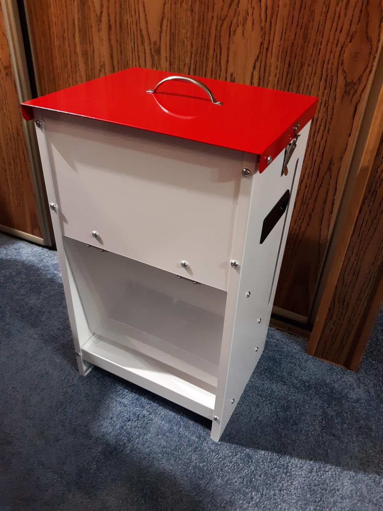 Automatic Dog Feeder - 50LBS Capacity Auto Gravity Dispenser | Powder Coated Dog Feeder, Waterproof for Indoor & Outdoor Use, 16.1