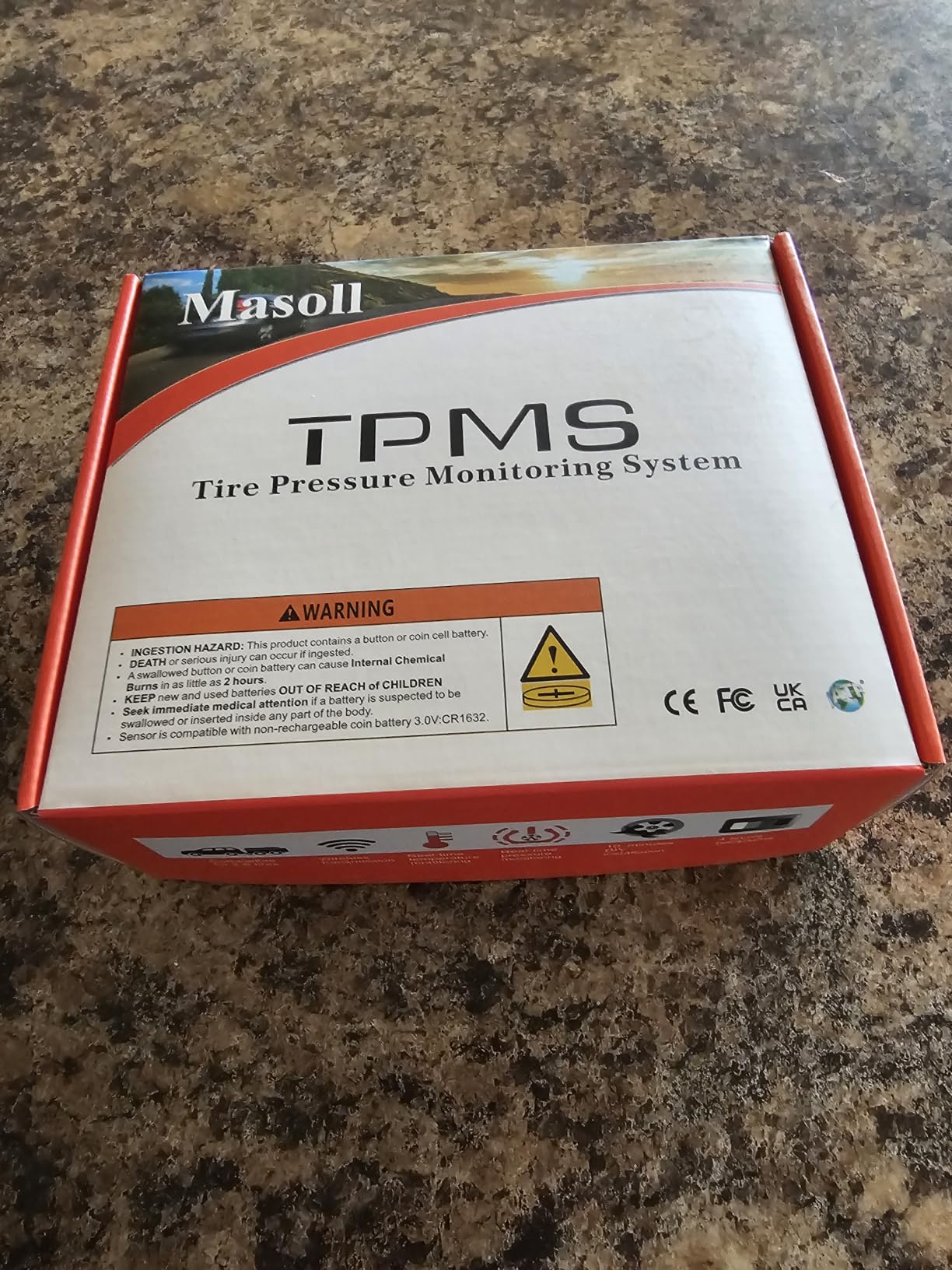 Masoll RV Tire Pressure Monitoring System, Gen 2 Tire Pressure Monitor with Color LCD Display, TPMS with 4 Sensors for Travel Trailer/5th Wheel/Camper, 0-145psi with 120ft Transmission Distance customer photo 1