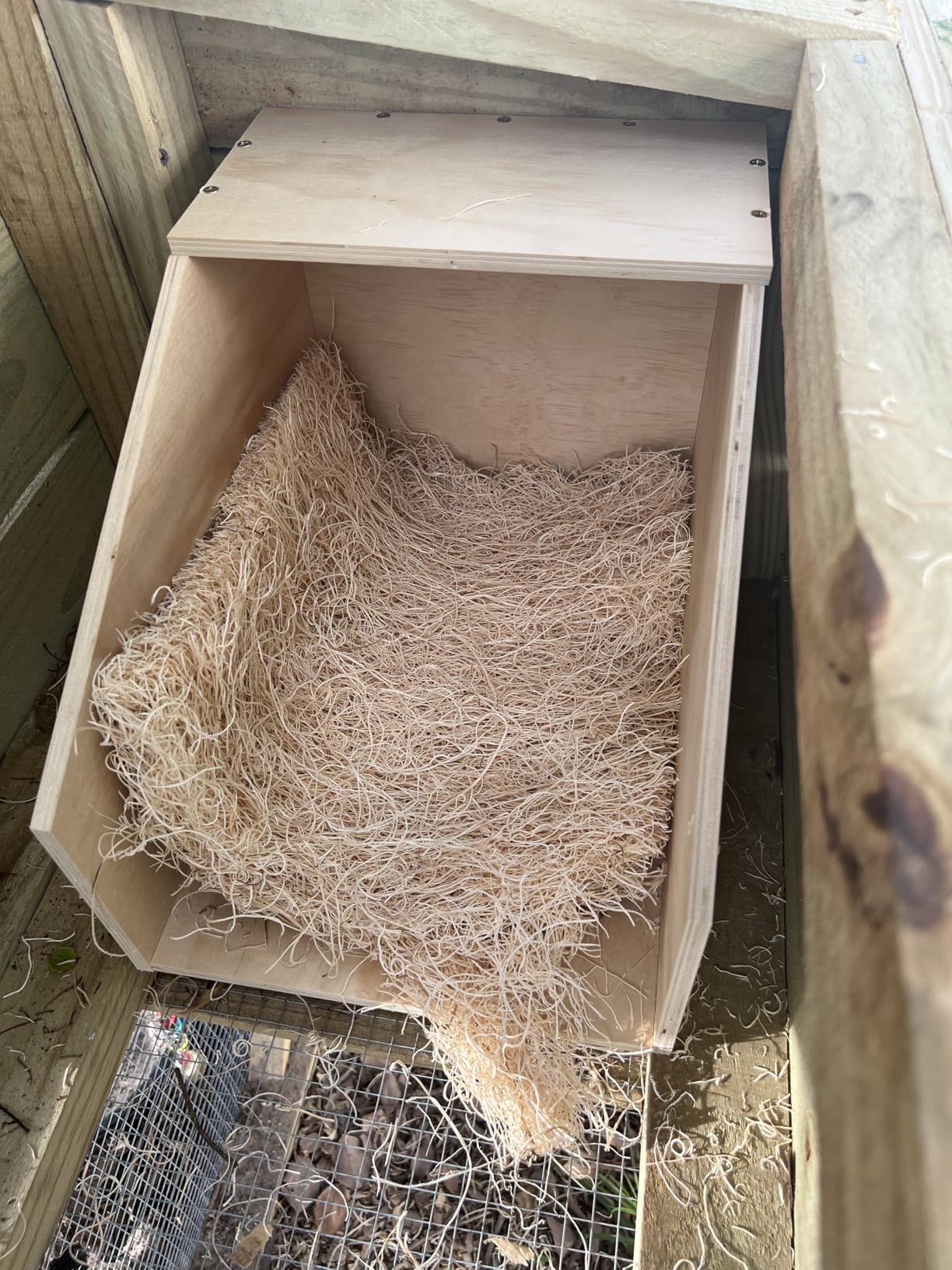 Wooden Rabbit Nesting Box, 16x11x11 inches Small Animal Hutch Hideout | Breeding Shelter & Burrow Den Alternative for Rabbits, Guinea Pigs, Chinchillas or Other Small Pets customer photo 2