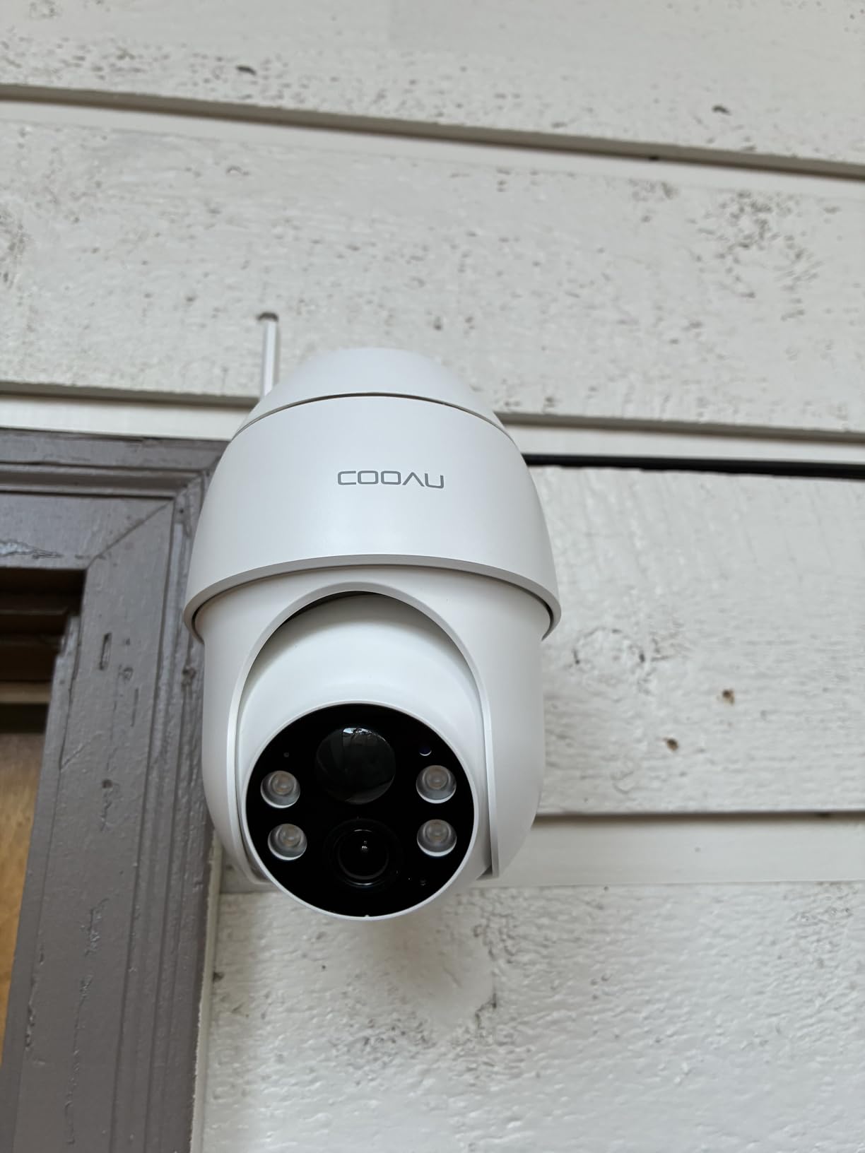 COOAU 4MP Solar Security Cameras Wireless Outdoor, 64GB Local Storage Outdoor Camera Wireless System, 360° Home Security, 5GHz & 2.4GHz WiFi, No Monthly Fee, Color Night Vision, PIR Motion Detection customer photo 2