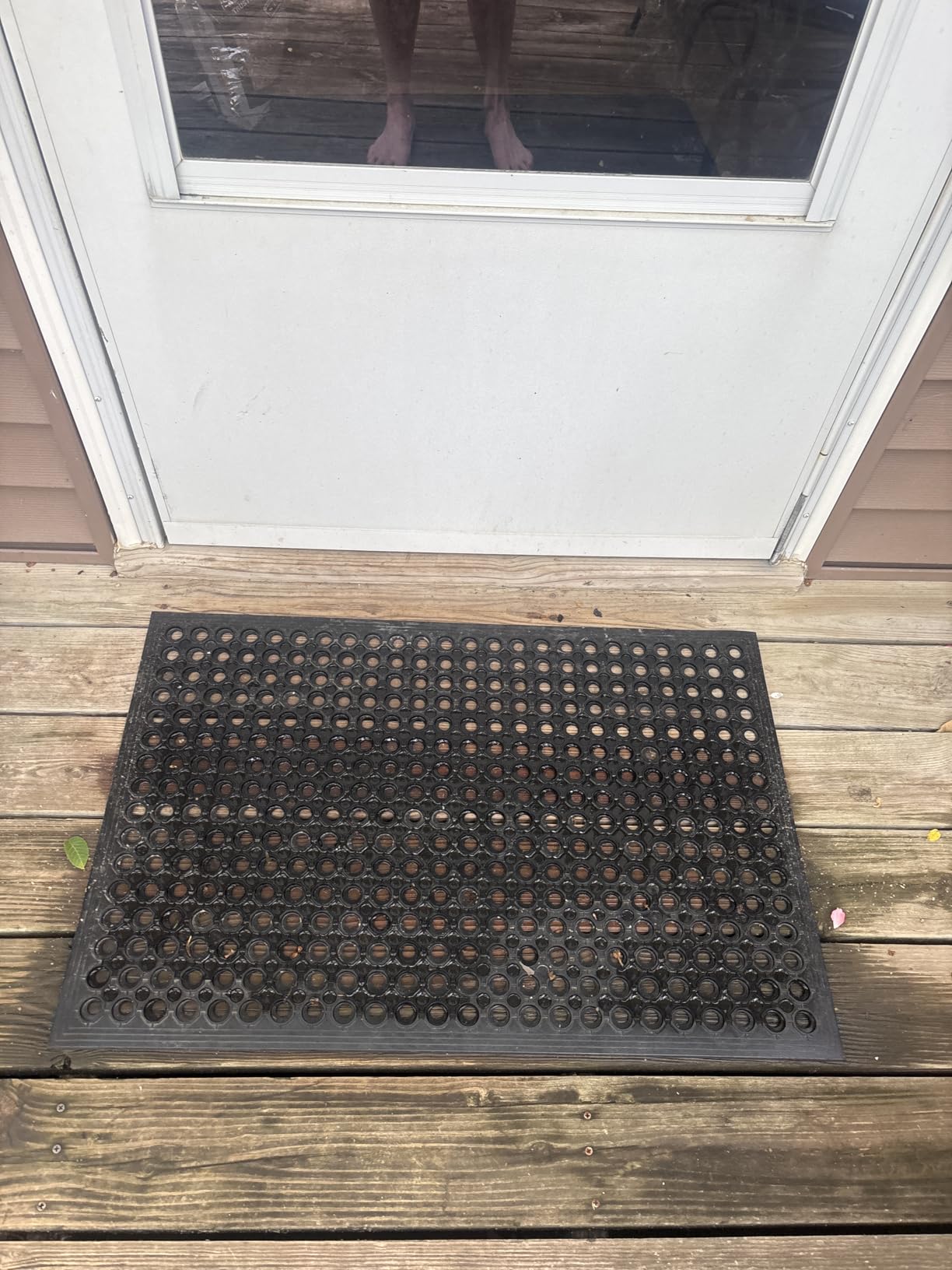 10mm Extra Thick 36 x 60 Heavy Duty Non-Slip Outdoor Rubber Door Mat with Drainage Holes customer photo 1