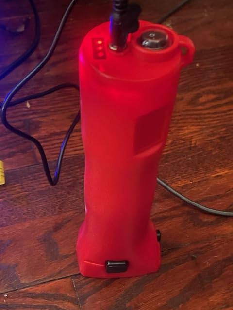 Electric Poultry Plucker Chicken Plucker Defeather Machine Cordless Rechargeable Dual Head Quick Swap Splash Proof Automatic Plucking Equipment for Chicken Duck Turkey Goose Quail (Red) customer photo 2