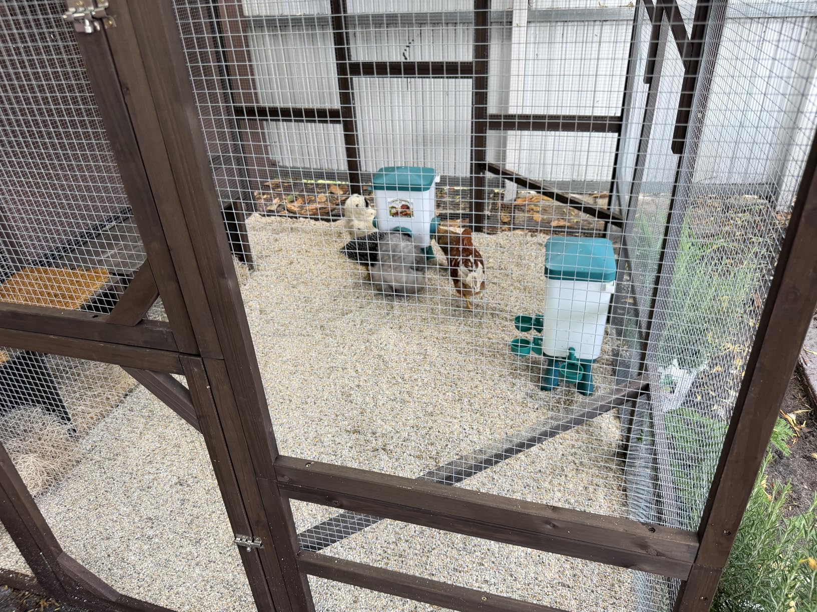 PawHut Large Wooden Chicken Coop for 8-10 Hens, Walk-in Chicken Run with Waterproof Cover, Nesting Boxes and Perches, Outdoor Poultry Cage Rabbit Hutch for Backyard, 83