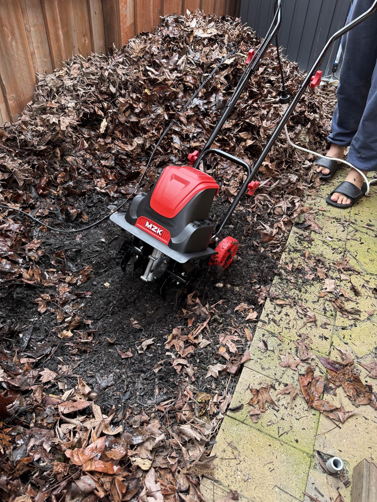 MZK 12-Inch 10.5A Electric Tiller Cultivator,Garden Rototiller 8-Inch Depth customer photo 1