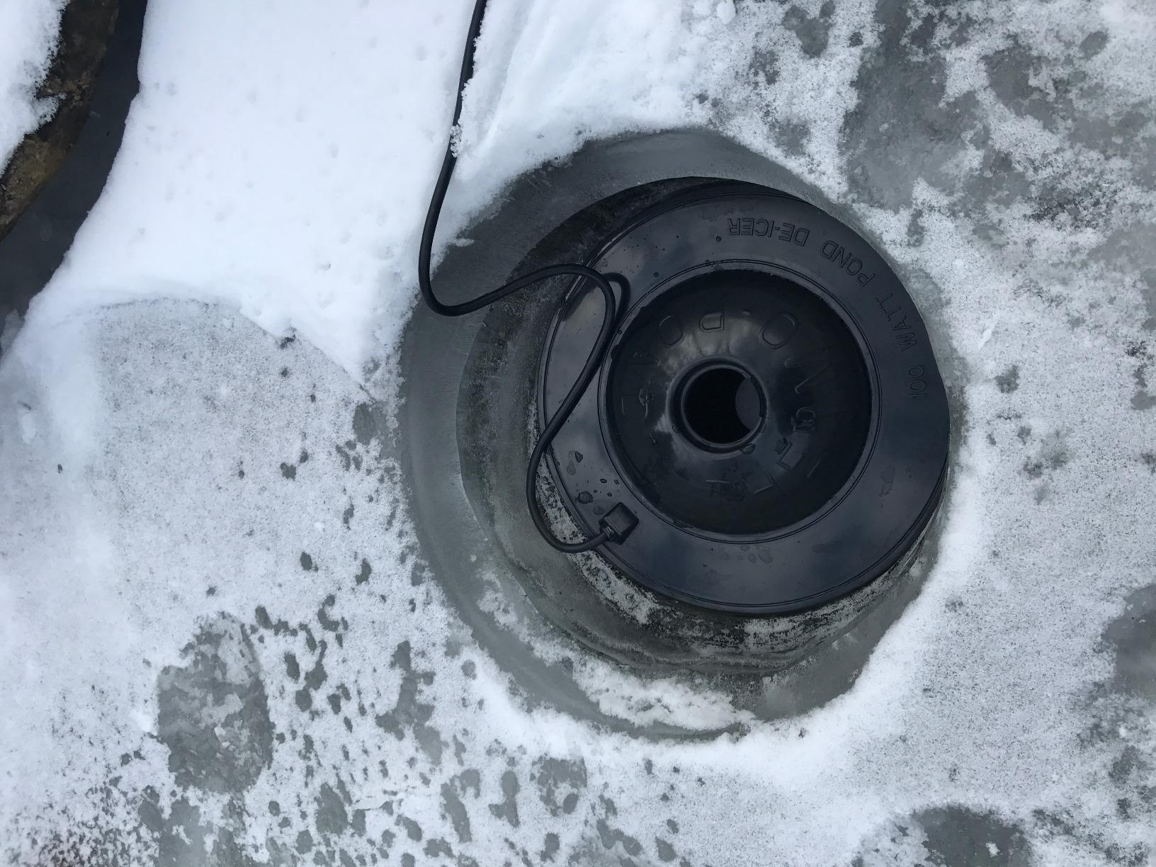 K&H Pond Heater, Thermo-Pond 3.0 Deicer, Safety Listed, 100W, Black | Safety Listed, Keeps a Hold in the Ice for Oxygen Exchange for Live Fish, Energy Efficient, Thermostatically controlled, 12in customer photo 2