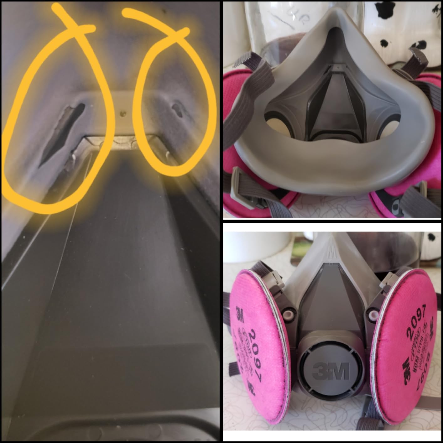 3M P100 Performance Mold & Lead Paint Removal Respirator, Medium, NIOSH-APPROVED P100 Rated Filter customer photo 2