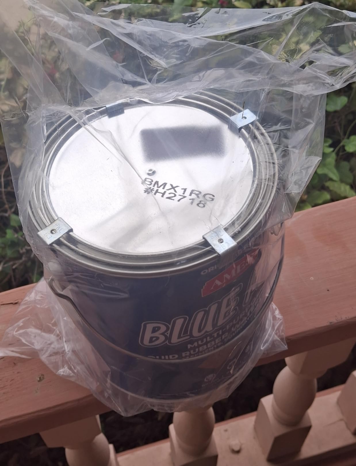 Ames Research Laboratories BMX5RG Blue MAX Waterproofer, Regular Use in Interior & Below-Grade Exterior Concrete Sealer and More. Liquid Rubber, 5 Gallon (Pack of 1), 640 Fl Oz | Ideal for waterproofing above & below grade foundations, basements, roofs, floors & more. customer photo 2