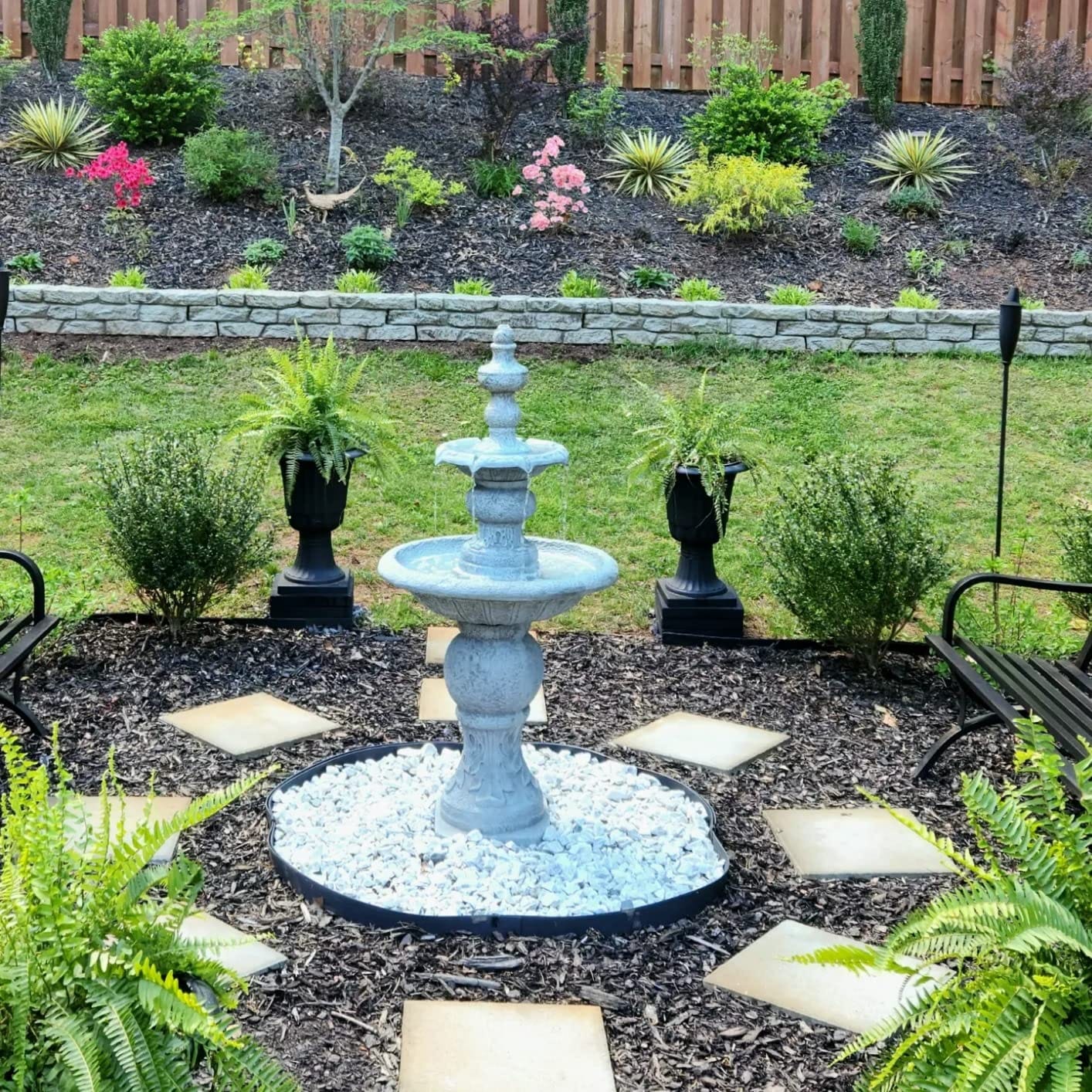 RTS Home Accents Rock Lock Interlocking Landscape Edging and Border System, Straight Section With Spikes, 4-Feet Long (Pack of 4) customer photo 1