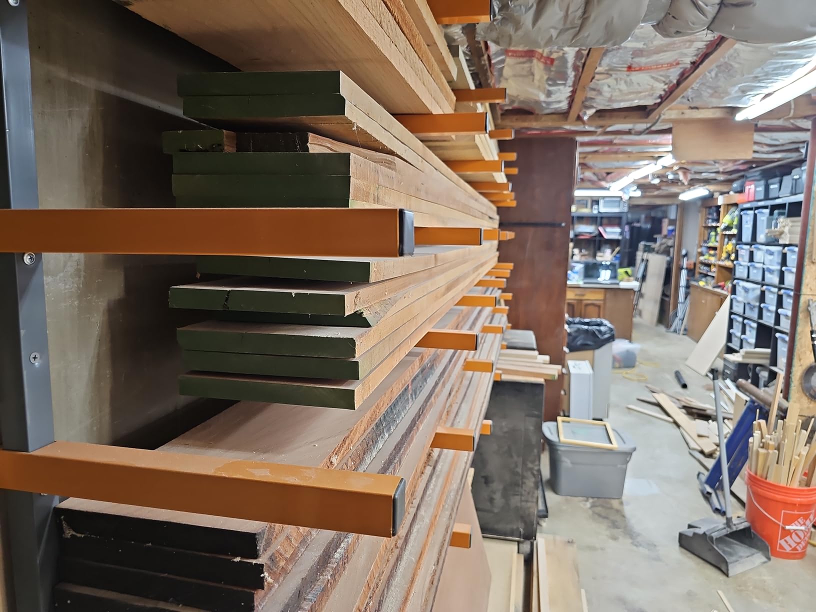 Bora Wood Organizer and Lumber Storage Rack with 6-Level Wall Storage Racks - Indoor and Outdoor Use, In Orange PBR-001 customer photo 1