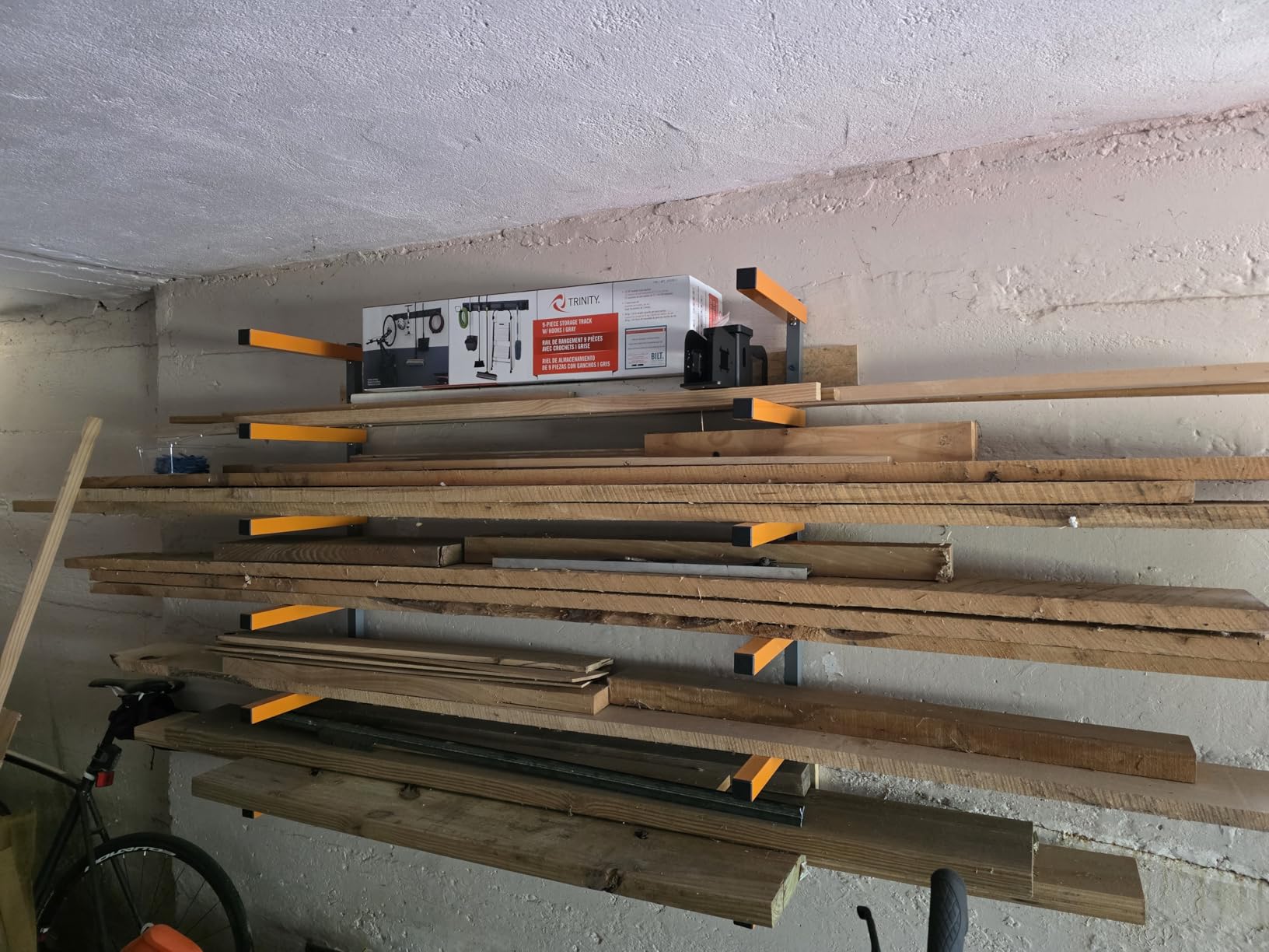 Bora Wood Organizer and Lumber Storage Rack with 6-Level Wall Storage Racks - Indoor and Outdoor Use, In Orange PBR-001 customer photo 2
