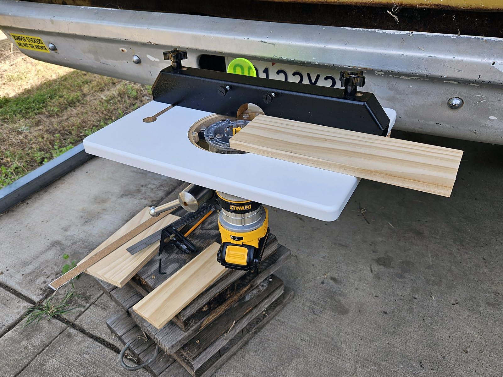 Rockler Trim Router Table with Bit Guard, Adjustable Compact Router Table customer photo 2