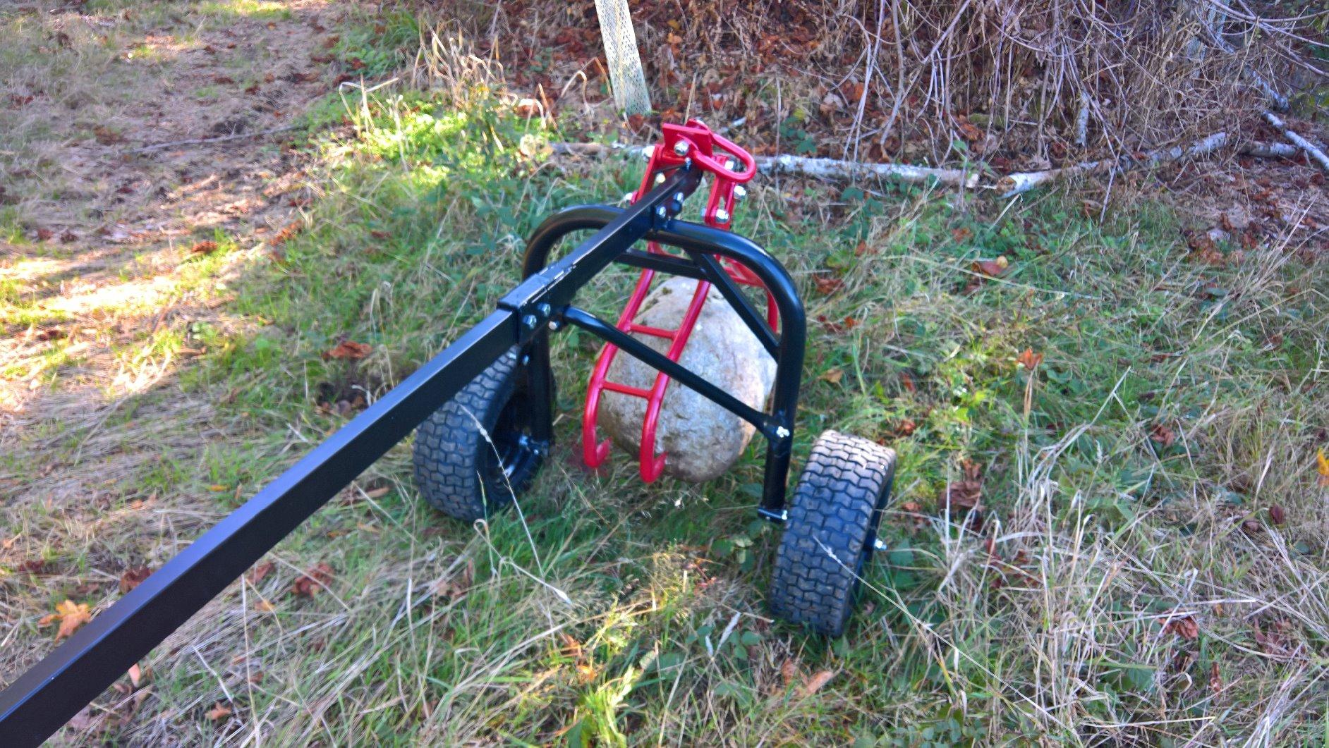 Timber Tuff Steel Log Carrier Dolly with Skidding Arch, 1000 Pound Capacity, Tow Rocks, Boulders, Fallen Branches, or Logs with a Riding Mower or ATV customer photo 2