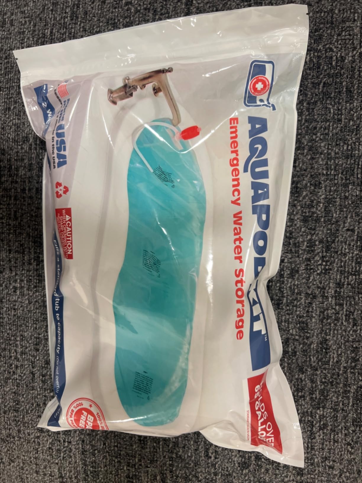 Made in USA - Emergency Bathtub Water Storage Bladder 65-100 Gallon Capacity - BPA Free- Food Grade Materials - Hurricane Disaster Preparedness Supply - Family Survival Supply (Bag) customer photo 2