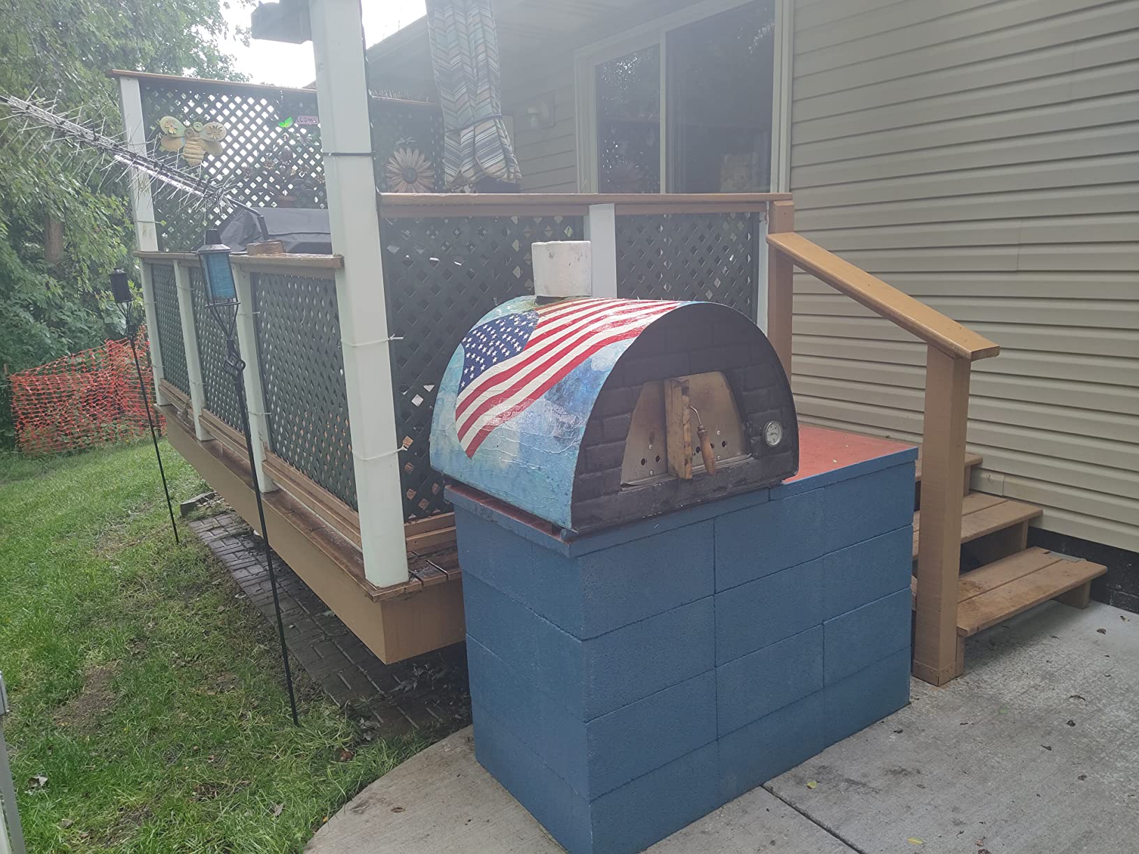 Maximus Red Wood-Fired Portable Outdoor Pizza Oven, Handmade in Portugal, Stainless Steel Chimney, Pizza Peel, Thermometer, Extra Floor Tile & Baking Dish Included customer photo 1