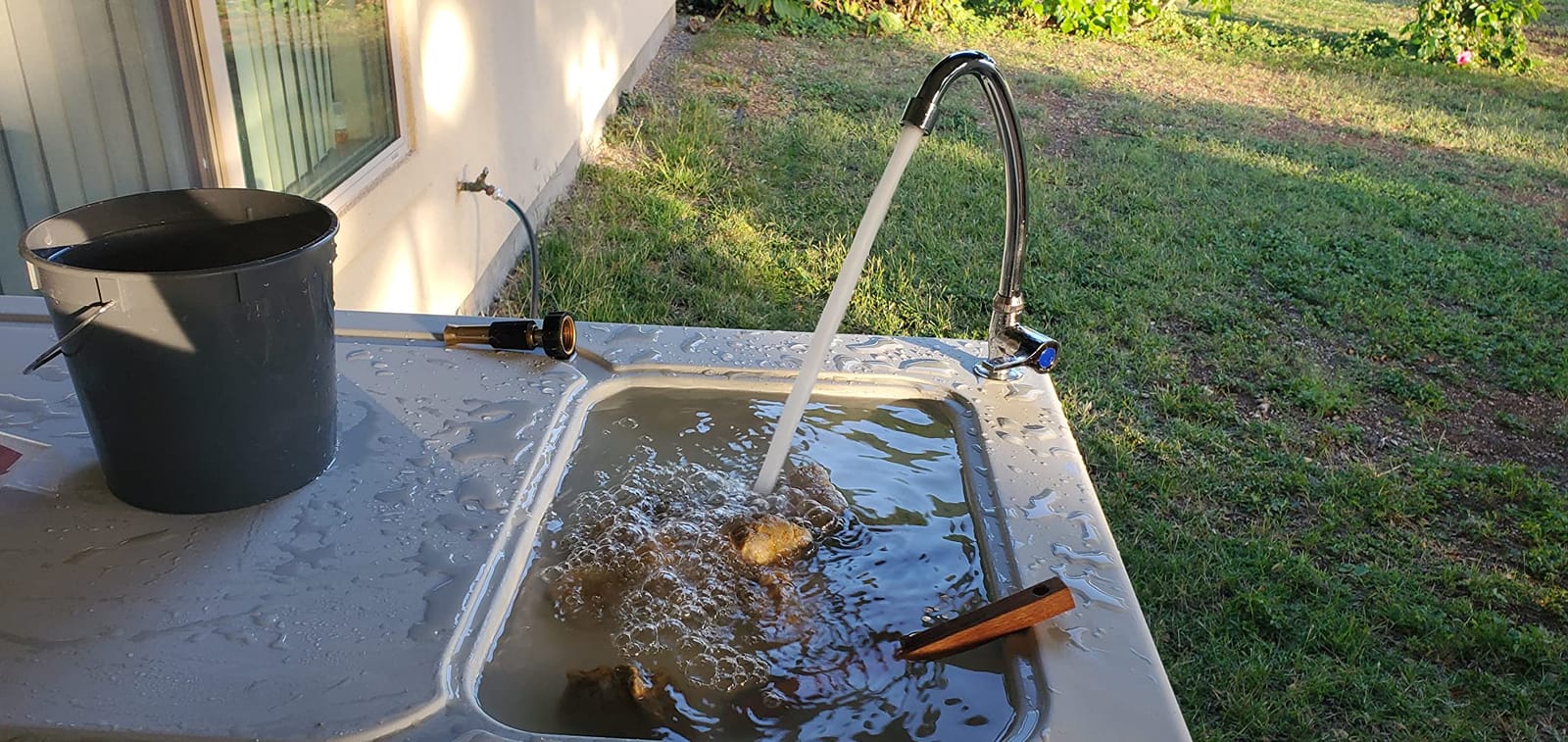 Old Cedar Outfitters Fish and Game Cleaning Table with Sink and Folding Legs customer photo 1