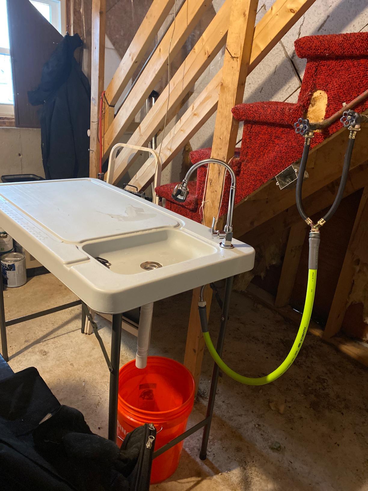 PACEROCKER Outdoor Fish & Game Cleaning Portable Folding Camp Table & Washing Station with Flexible Faucet customer photo 1