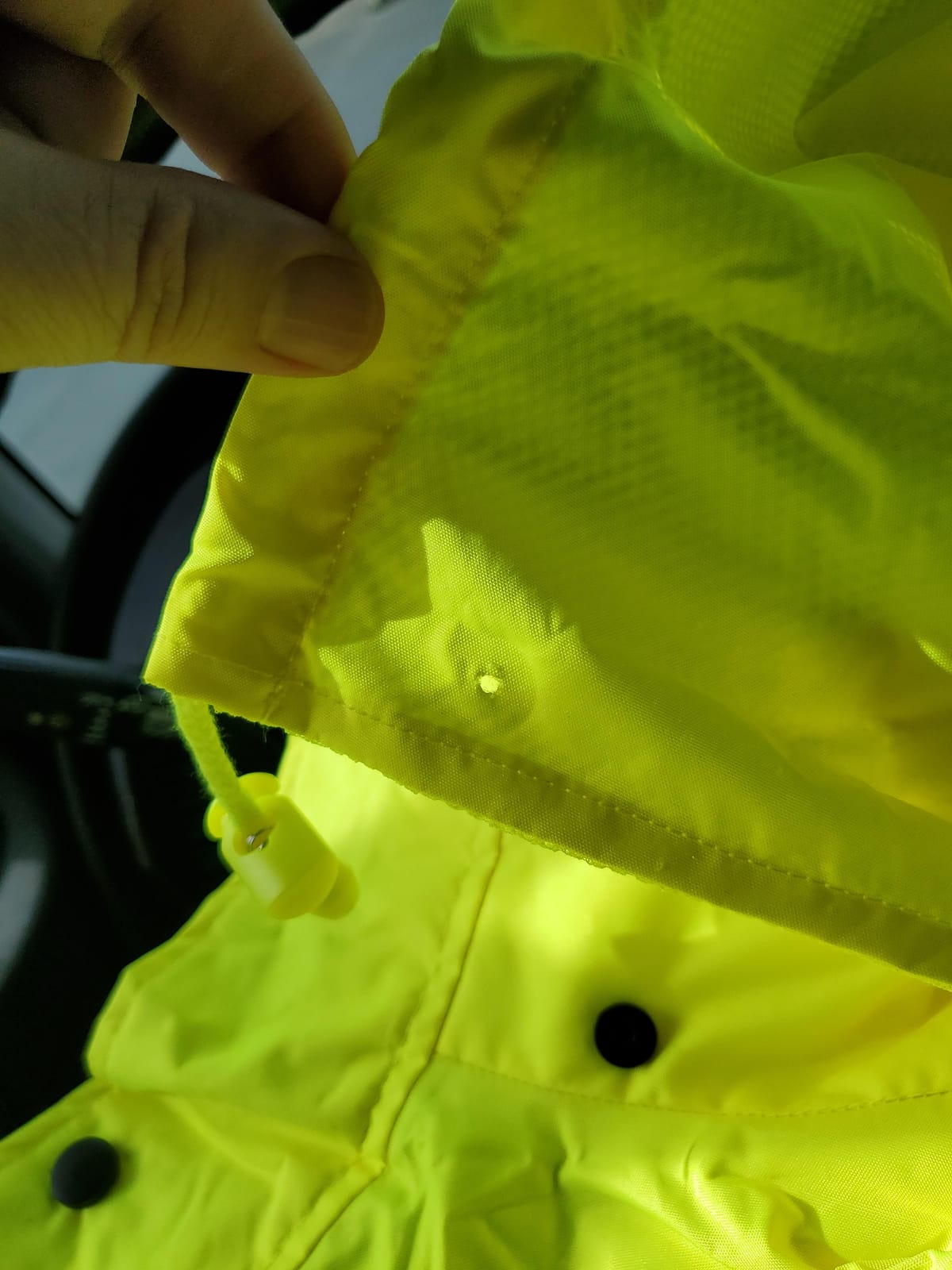 JORESTECH Class 3 Hi-Vis Waterproof Rain Jacket - Lightweight PU-coated with taped seams, mesh lining, concealed hood, storm flap, and adjustable cuffs customer photo 1