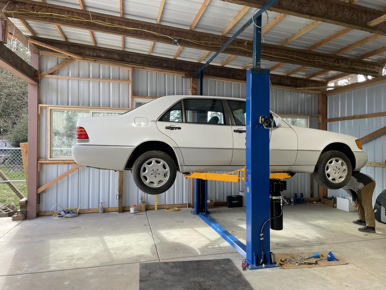 XK 2 Post Auto Car Lift 10000 lb Capacity Truck Clear Floor 220V,L1000 customer photo 1