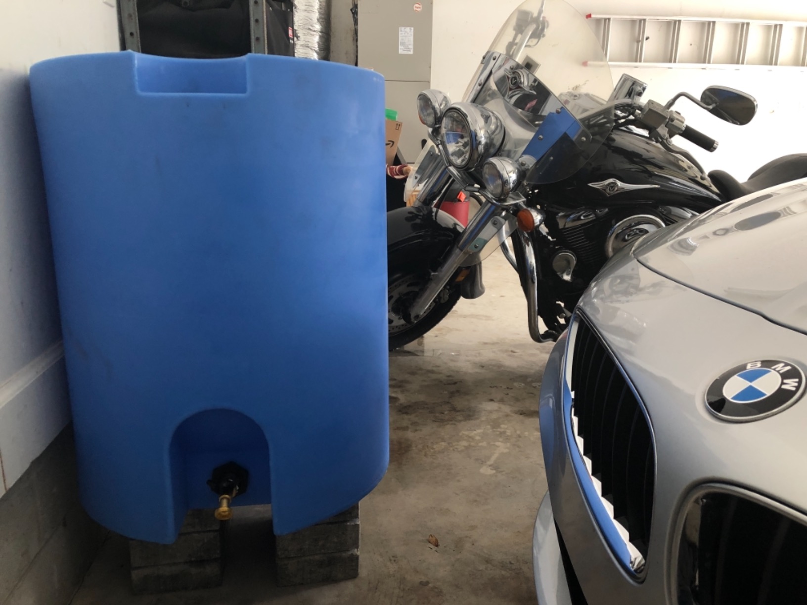 WaterPrepared 55 Gallon Unique Stackable Utility Water Tank, Blue customer photo 1