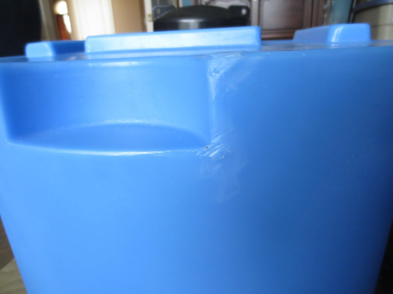 WaterPrepared 55 Gallon Unique Stackable Utility Water Tank, Blue customer photo 2