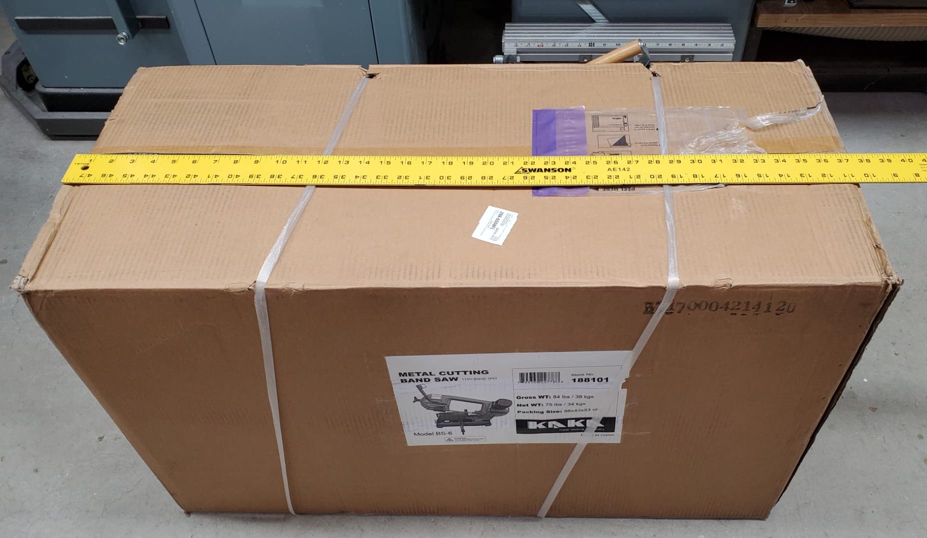 KAKA Industrial Benchtop Metal Cutting Band Saw 1000W, 40-88MPM Blade Speed, 0-45 Degree Adjustable Table, 3.3x4.1 Cutting Capacity BS-85 for Metal/Wood/Plastic - 110V customer photo 1