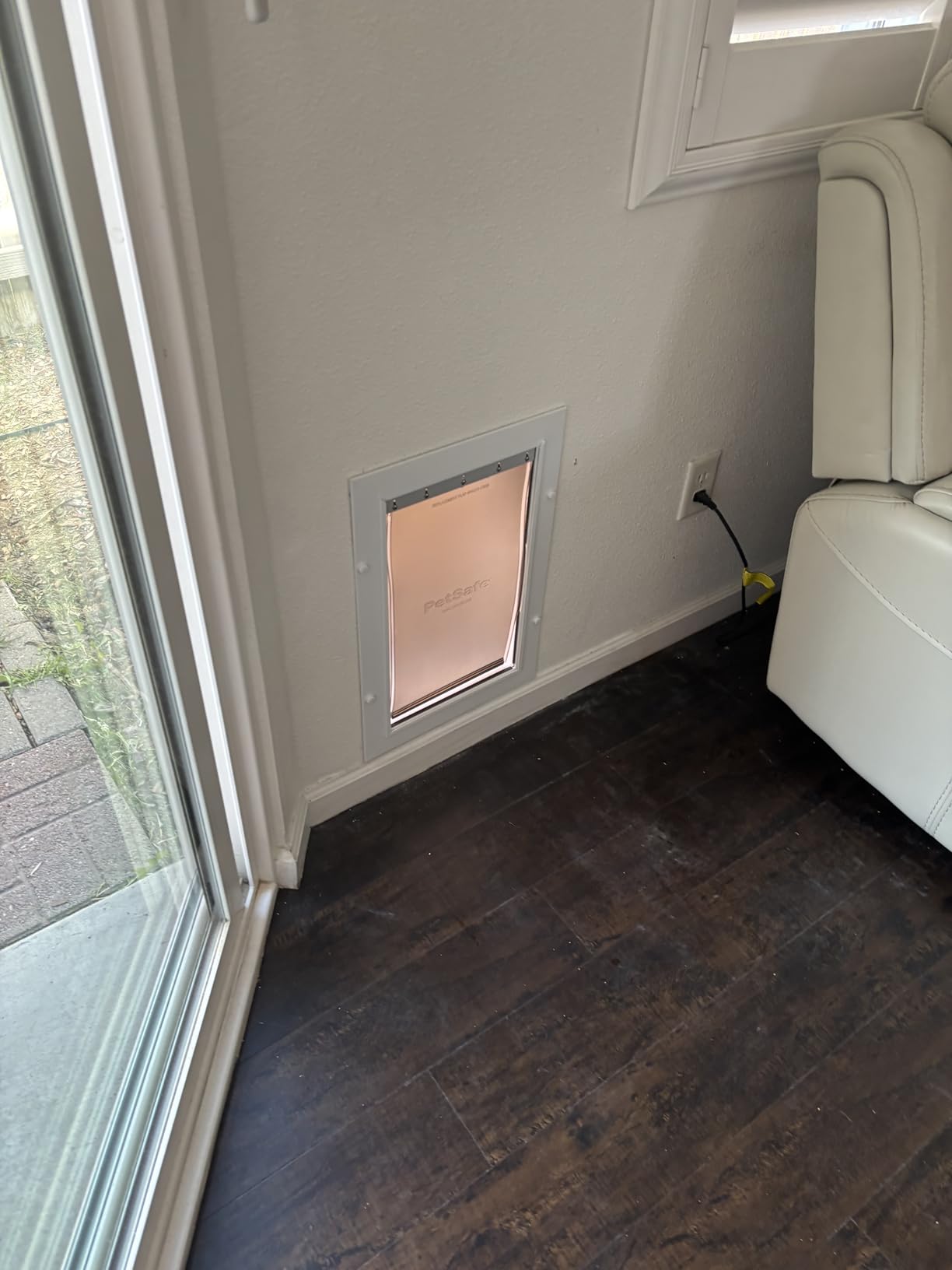 PetSafe Wall Entry Pet Door, Telescoping, Dogs up to 100 lb, Large | Insulates Better Than Metal, Interior & Exterior Install, Weatherproof Double-Flap, DIY Telescoping Tunnel 4.75-7.25 in Walls customer photo 2
