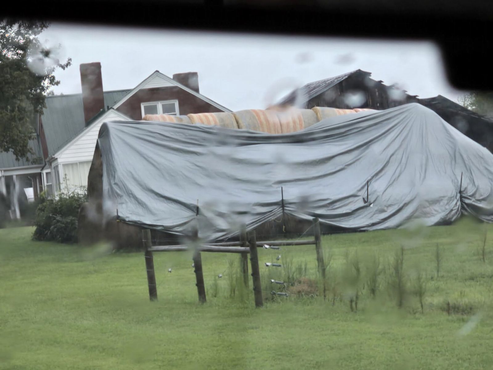 Waterproof Heavy Duty Hay Tarp - 12 mil, 33' x 48', Silver | For Hay Bale, Farming, Agriculture - Tear, UV Resistant with Anchor Straps for Tie Down - Indoor/Outdoor Tarp customer photo 1