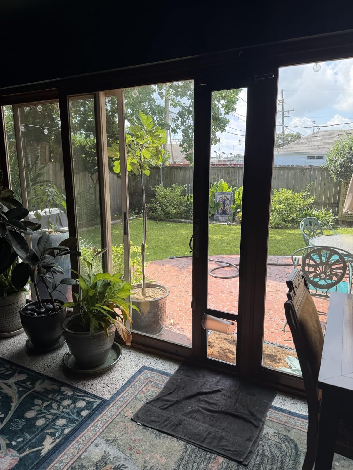 PetSafe Sliding Glass Pet Door - No-Cut DIY Install Doggy Door for Renters - Aluminum Frame - Adjustable Height 75 7/8
