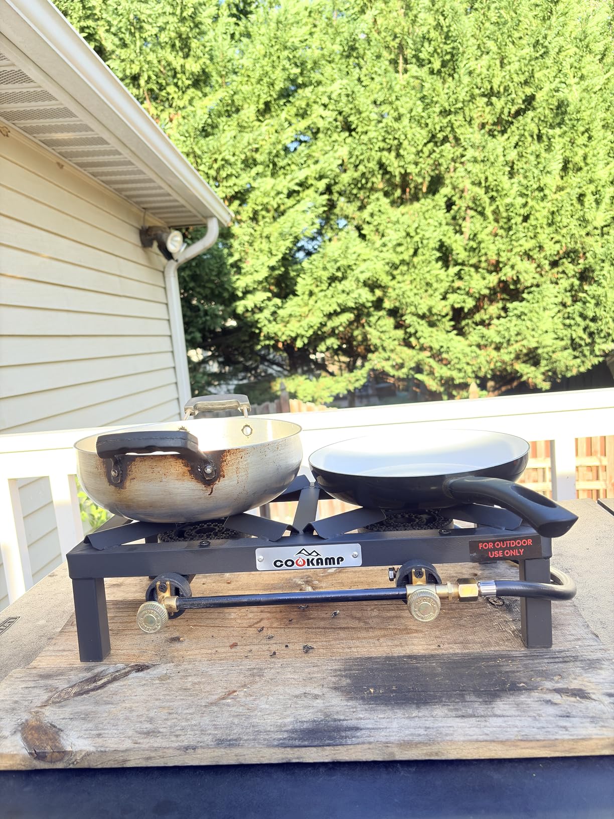 COOKAMP Propane Double Burner Angle Iron Camp Stove with CSA Listed Regulator and 4ft Hose customer photo 1