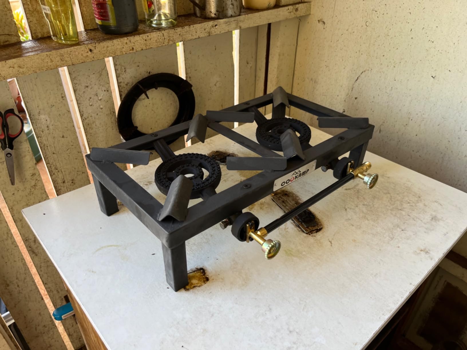 COOKAMP Propane Double Burner Angle Iron Camp Stove with CSA Listed Regulator and 4ft Hose customer photo 2